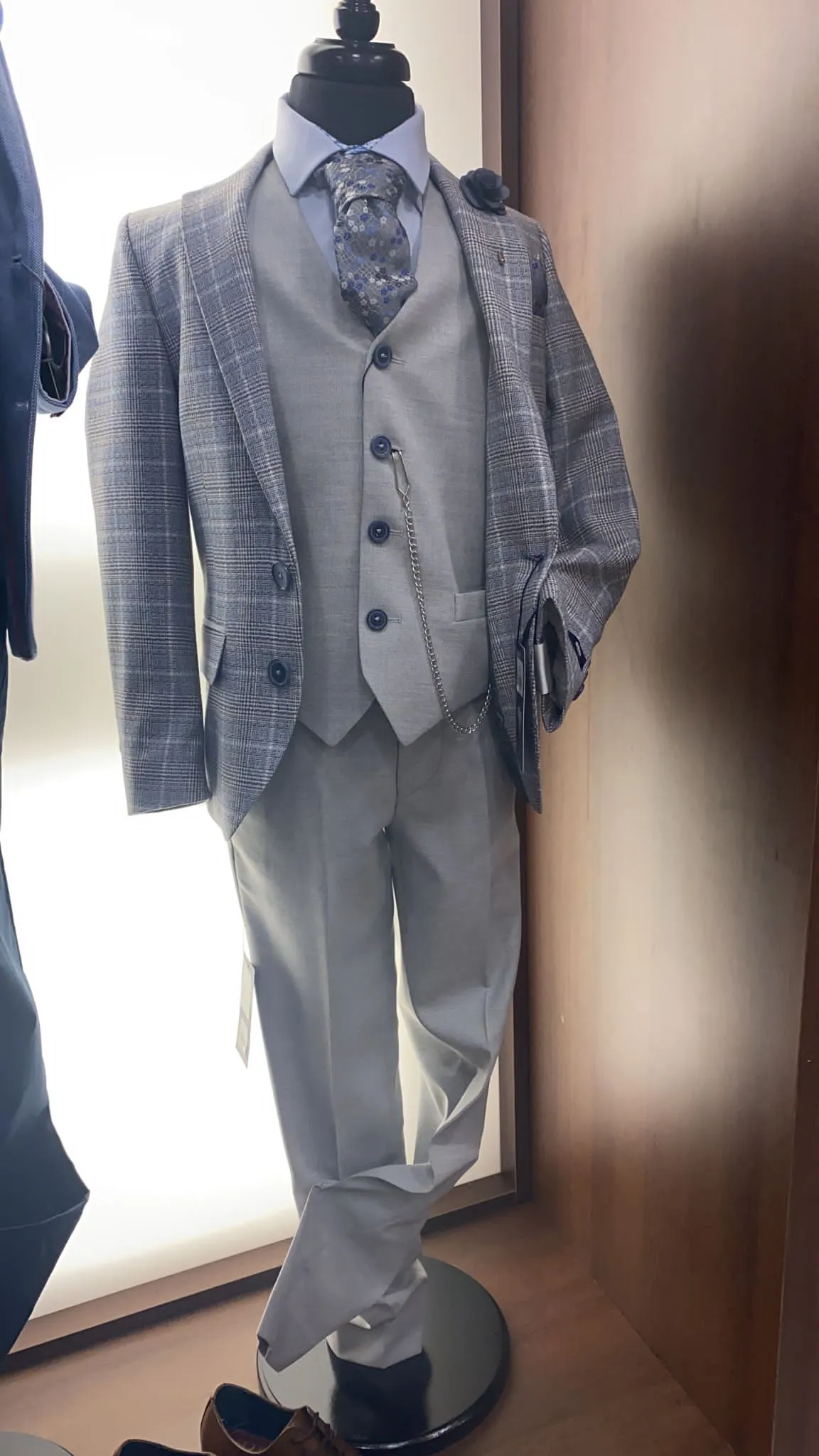 1880 Club Boys Grey Suit Trouser