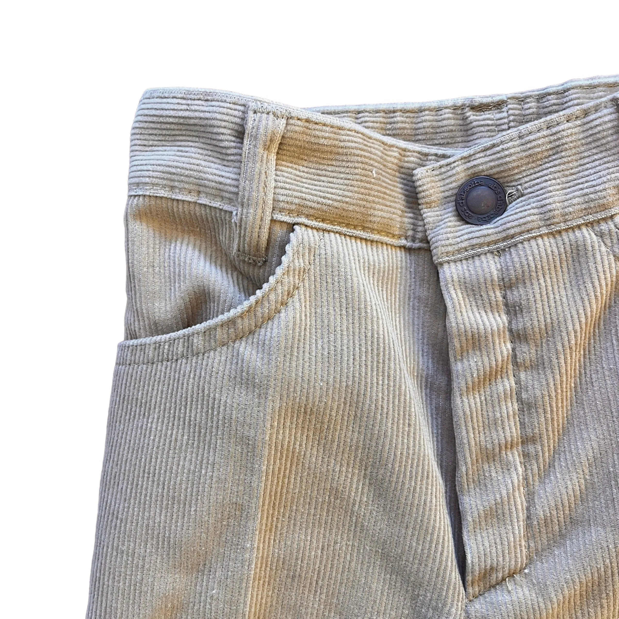 1970s Beige Cord Trousers /  5-6Y