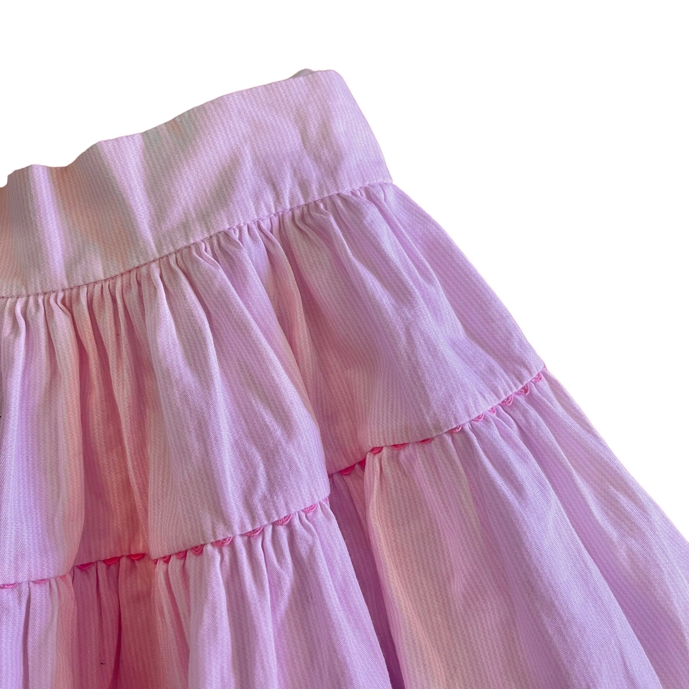 1980's Pink Thinstripes Skirt 2-3Y