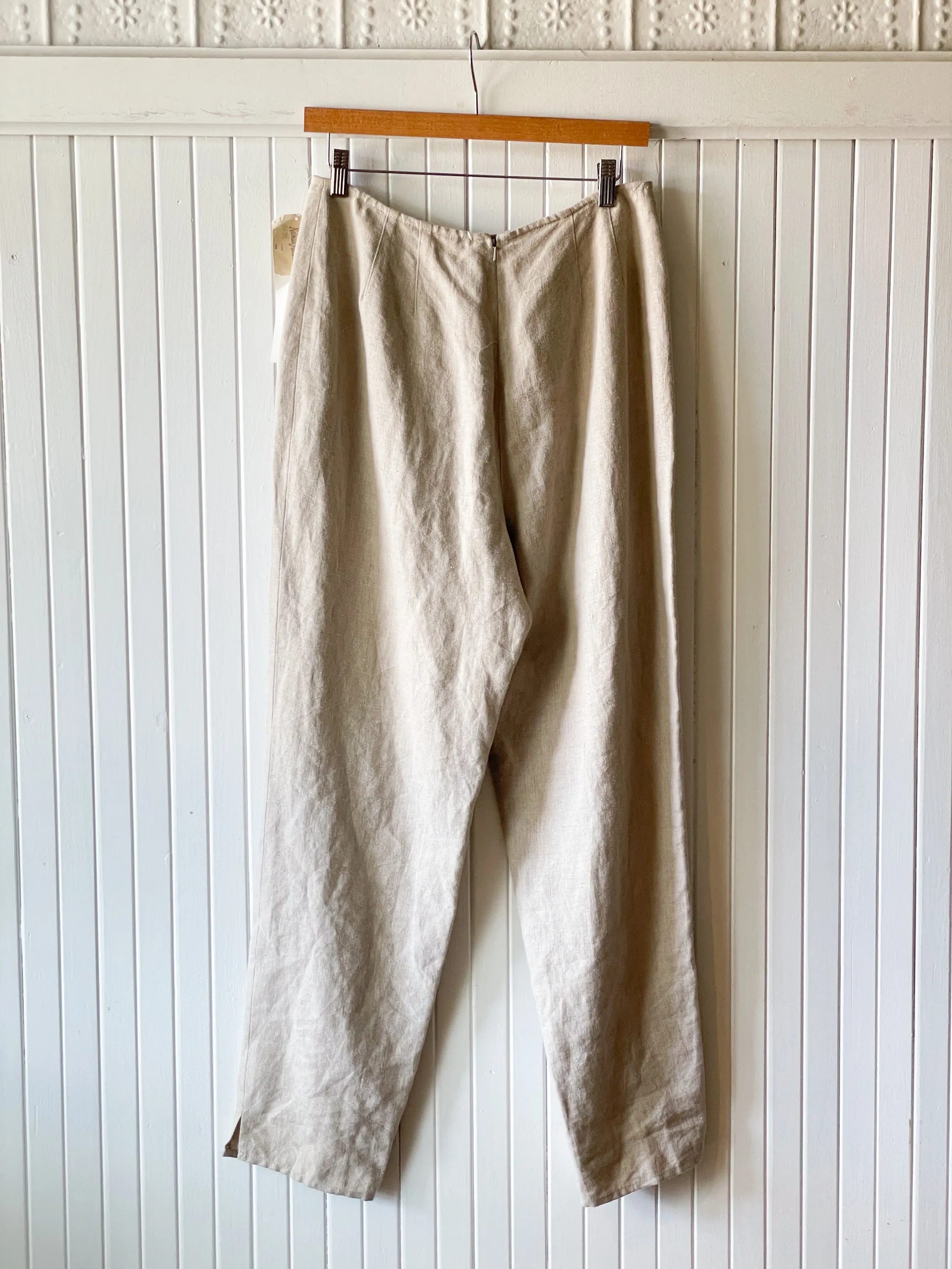 1990s Emanuel Ungaro High-Rise Linen Trouser 32" Waist