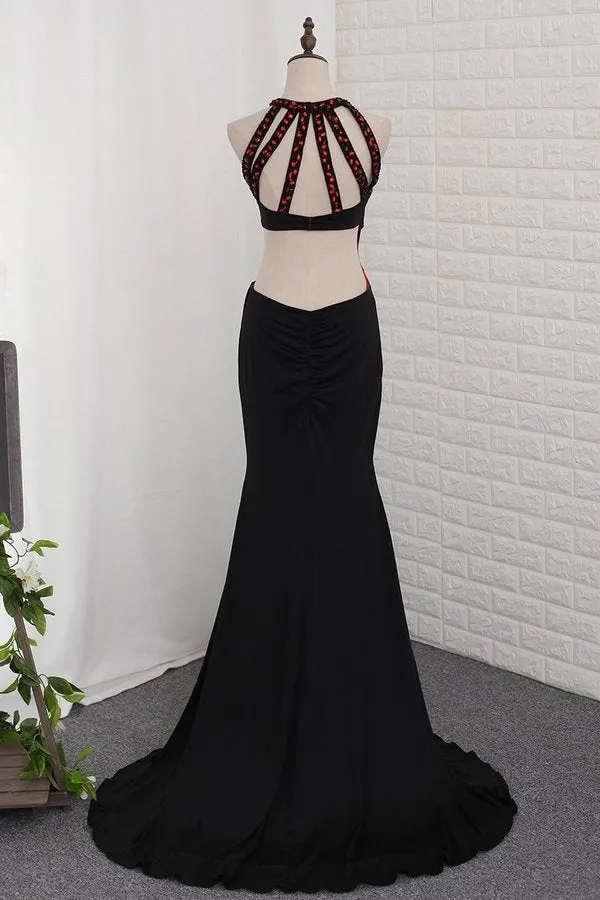 2024 Scoop Prom Dresses Mermaid Open Back P67N8DPP