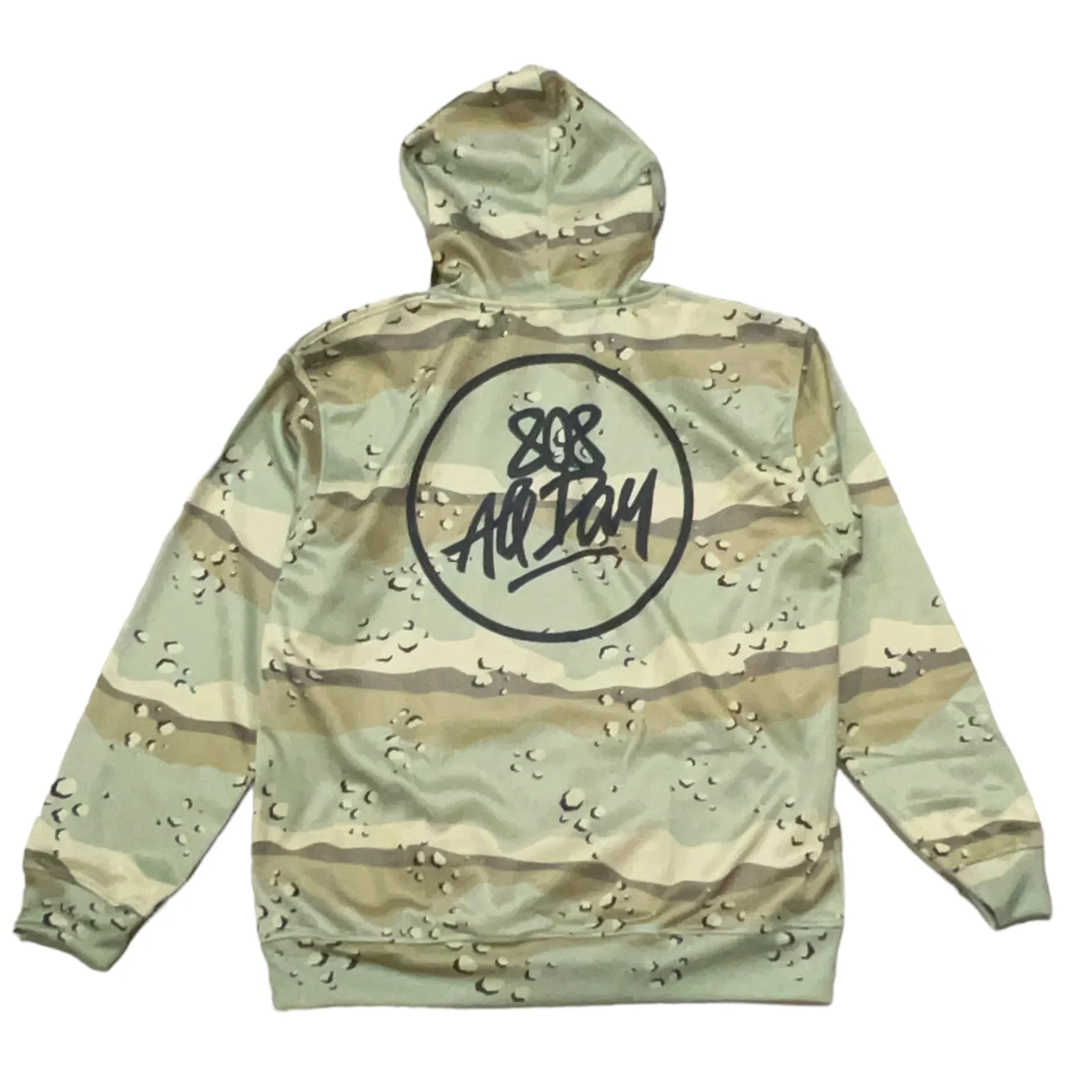 808ALLDAY Desert Camo Tag  Hoodie