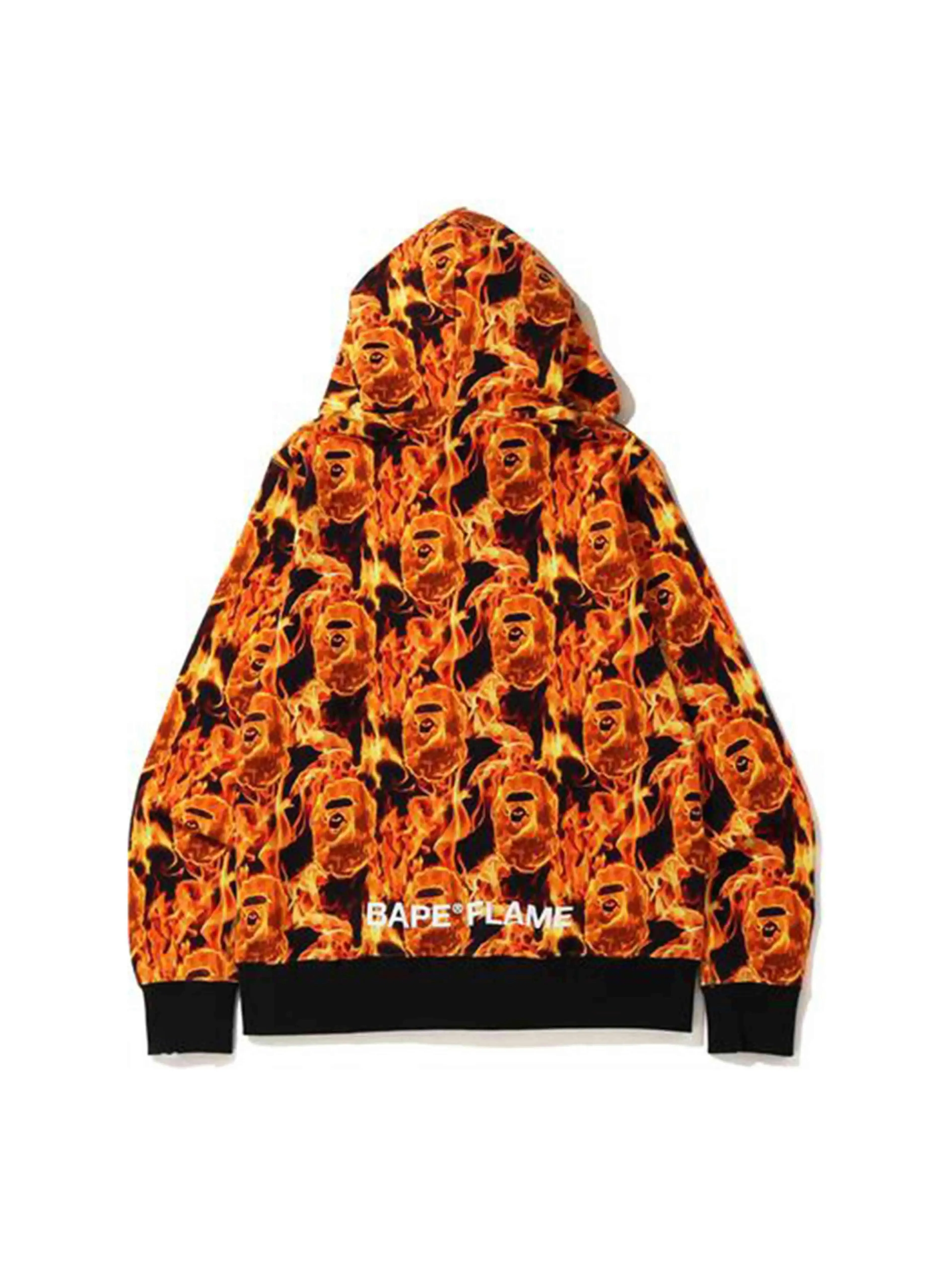 A Bathing Ape Flame Hoodie Orange