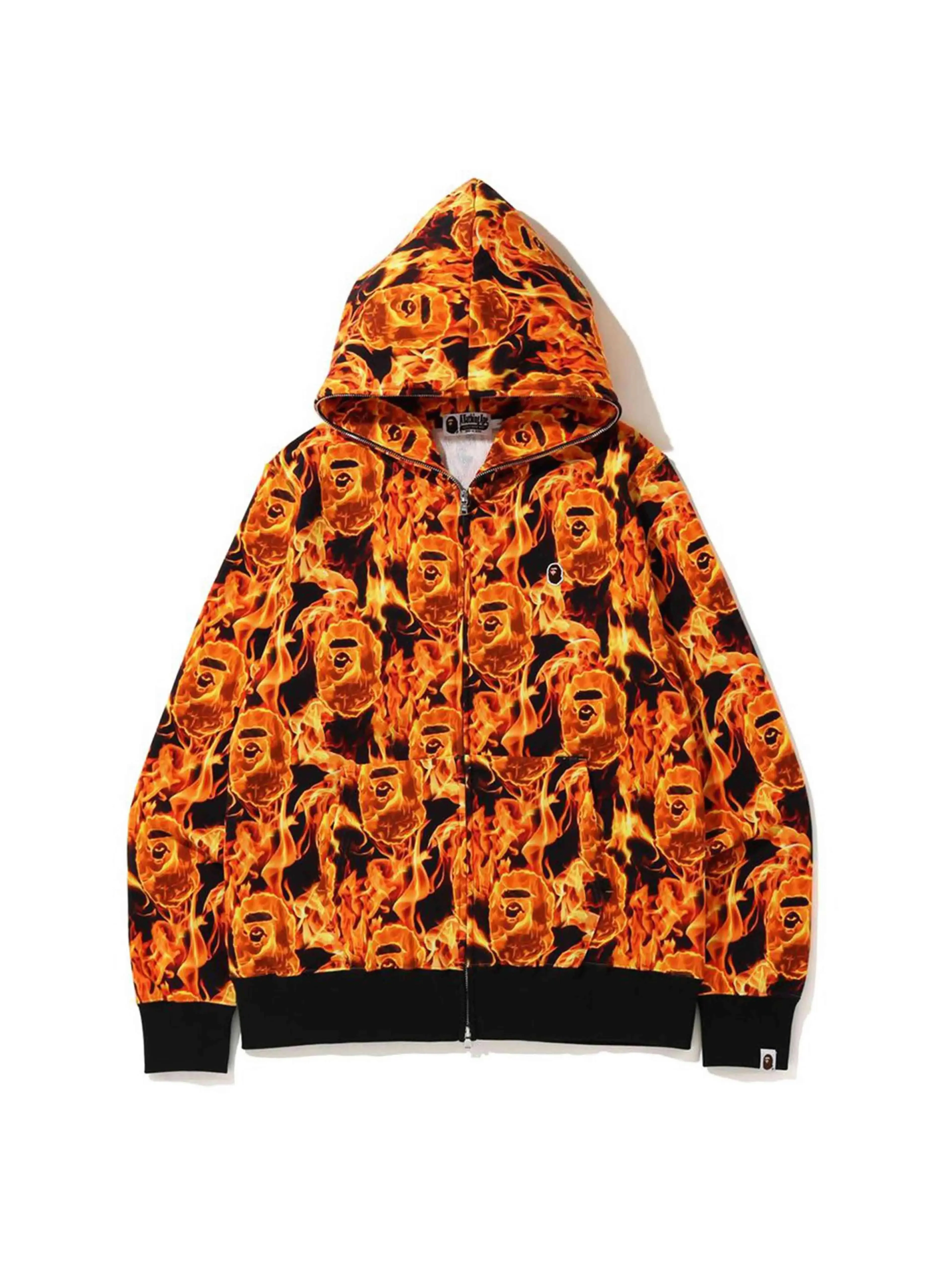 A Bathing Ape Flame Hoodie Orange