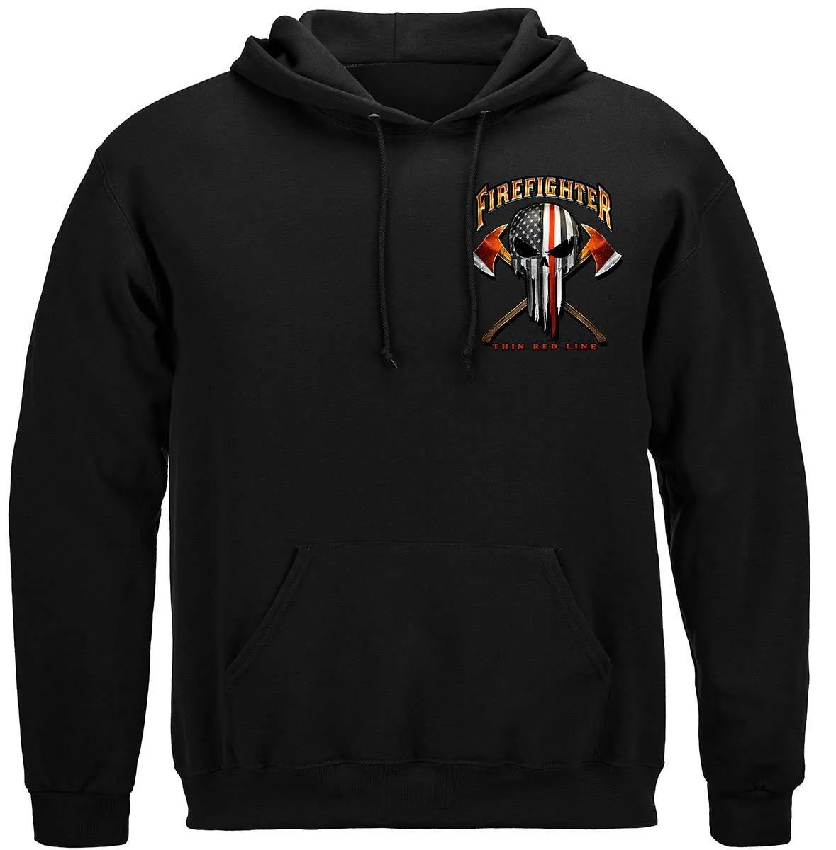 American Pride Firefighter Skull of Freedom Hoodie