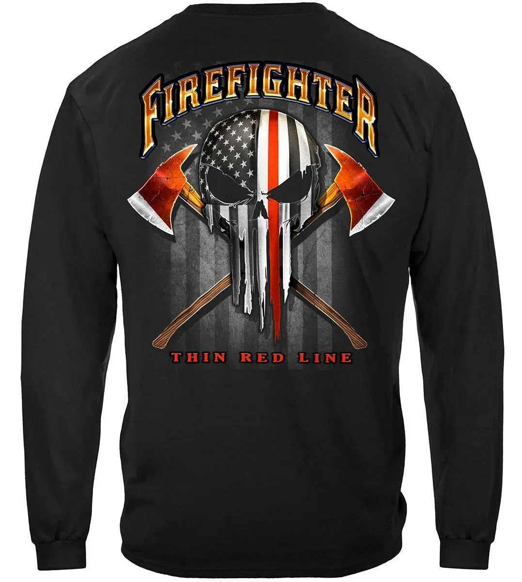 American Pride Firefighter Skull of Freedom Hoodie