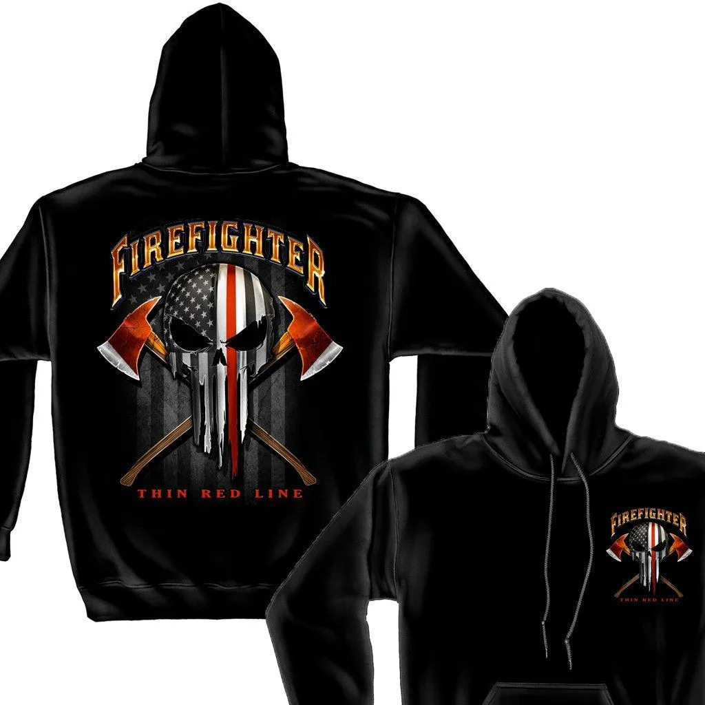 American Pride Firefighter Skull of Freedom Hoodie