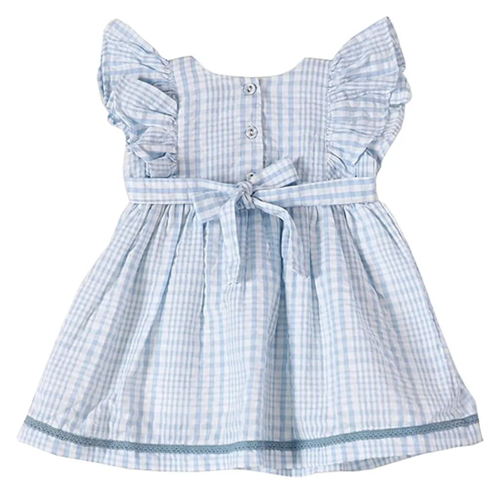 Anna Hand Smocked Seersucker Dress Set