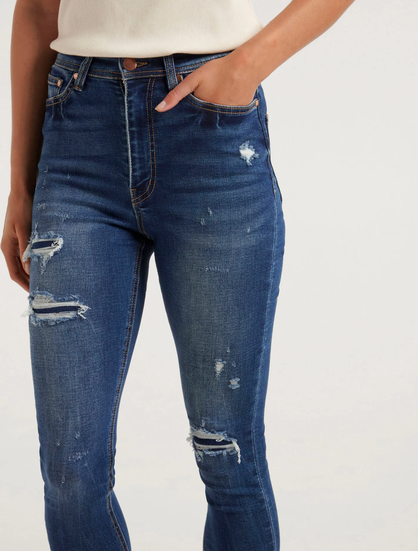 Ashley Mid-Rise Ankle Skinny Jeans