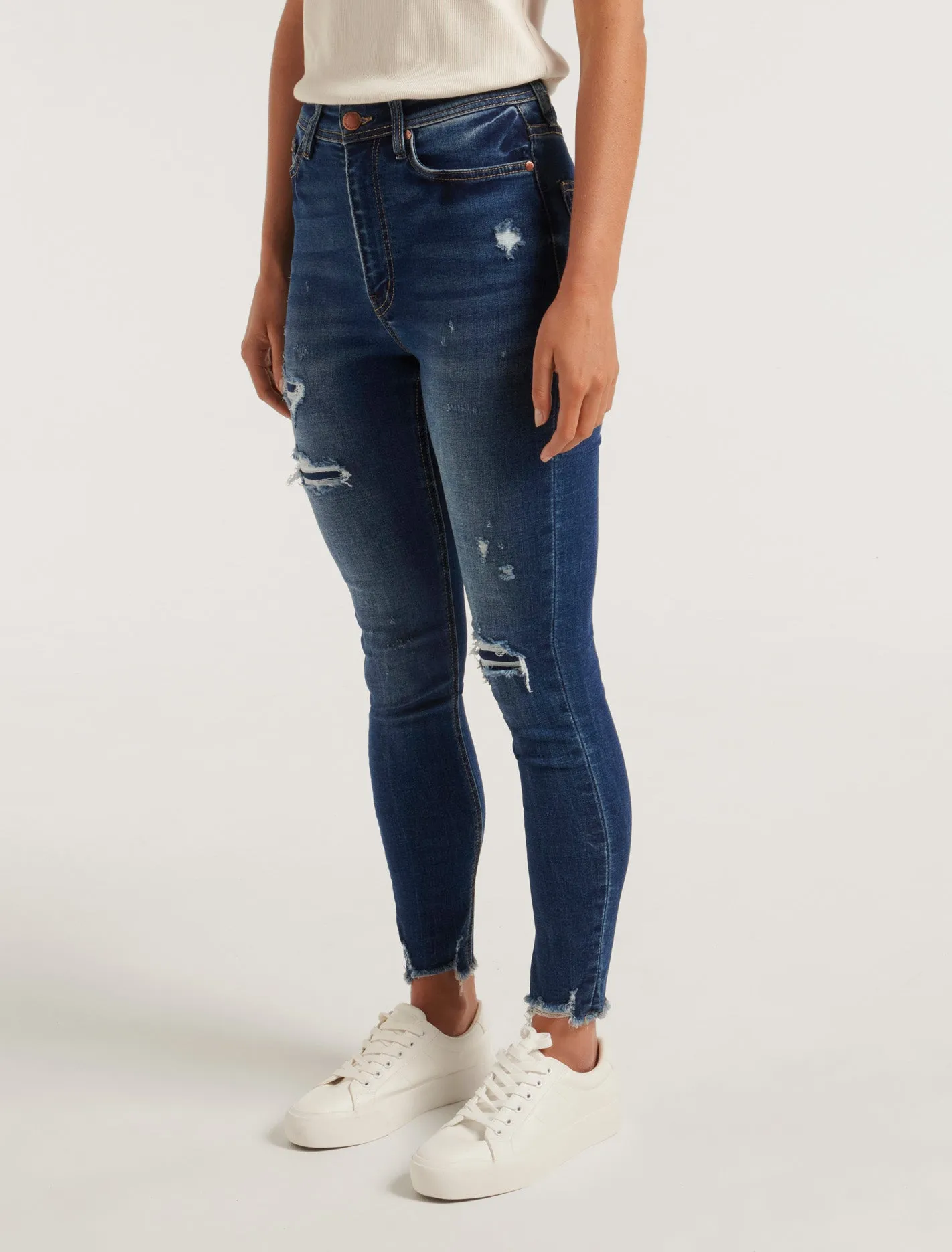 Ashley Mid-Rise Ankle Skinny Jeans