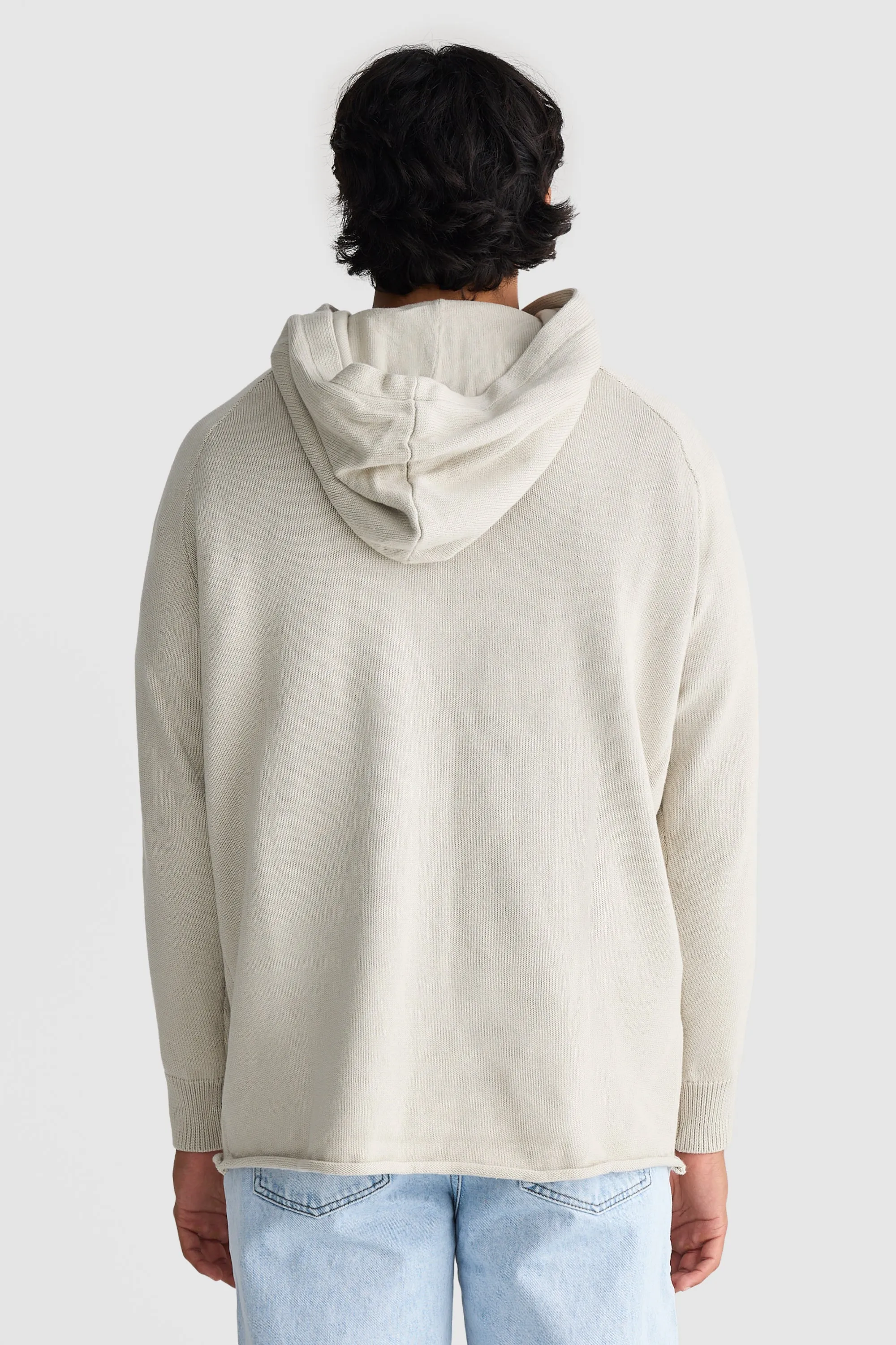 Atlas Knit Hoodie Bone