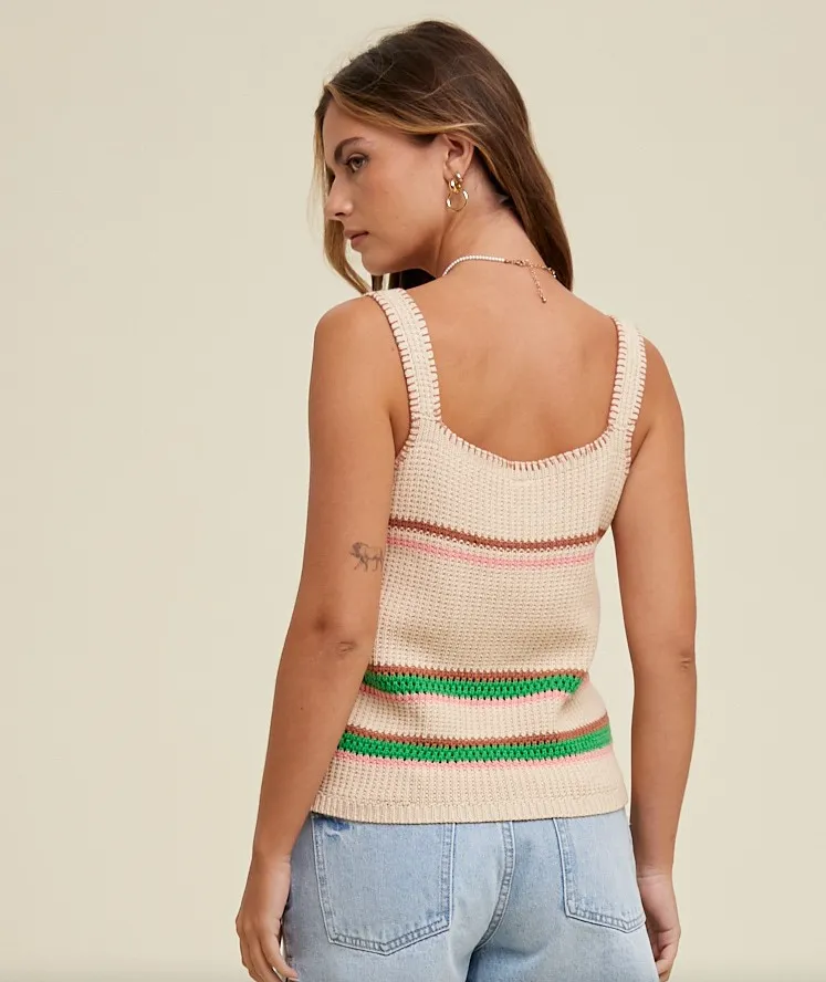 Avery Striped Sweater Tank