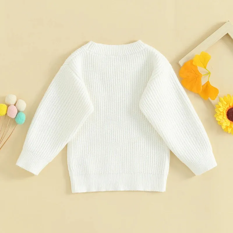 Baby Girls Deluxe Sweater - ONE - First Birthday Confetti