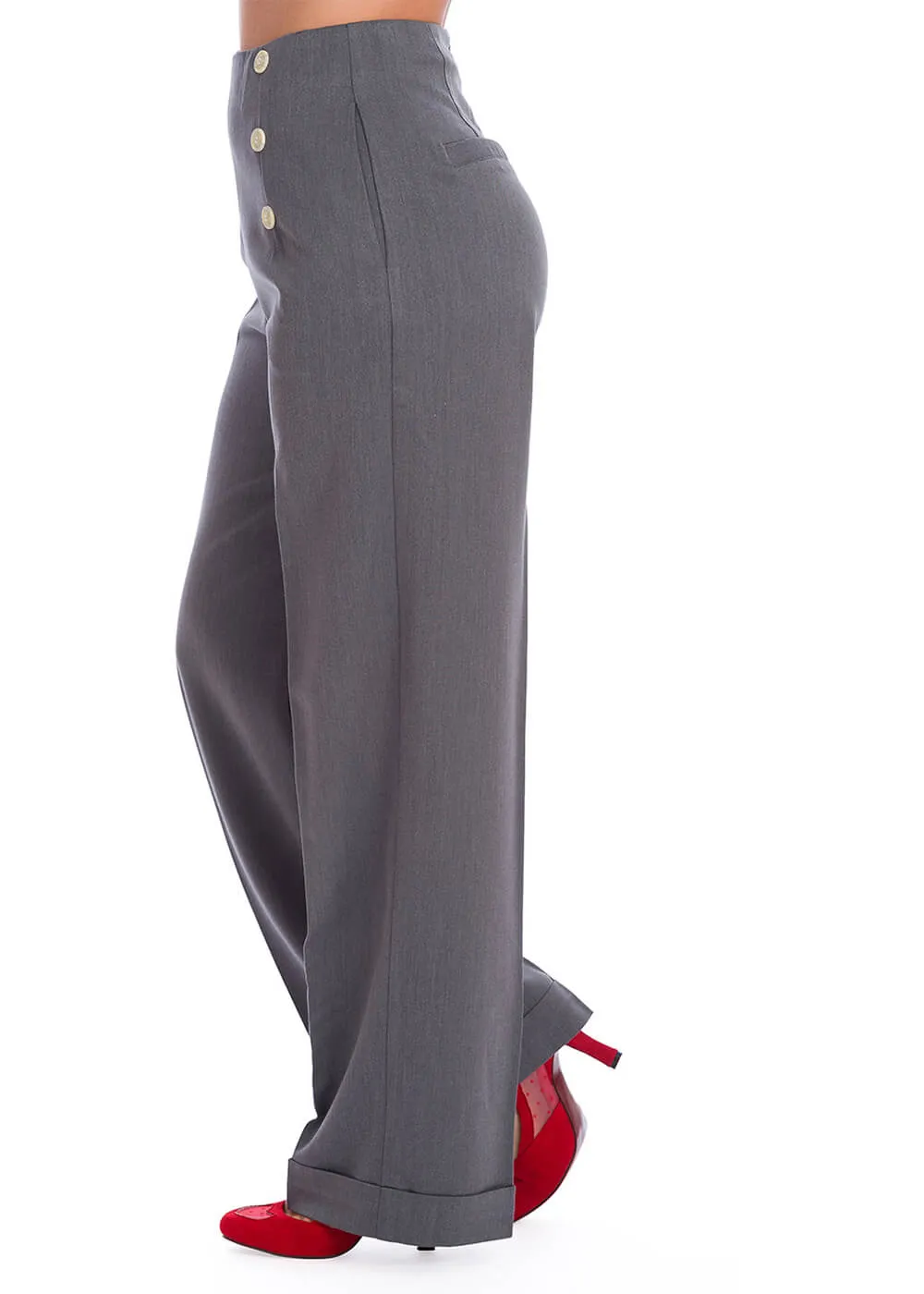 Banned Adventures Ahead 40's Trousers Grey