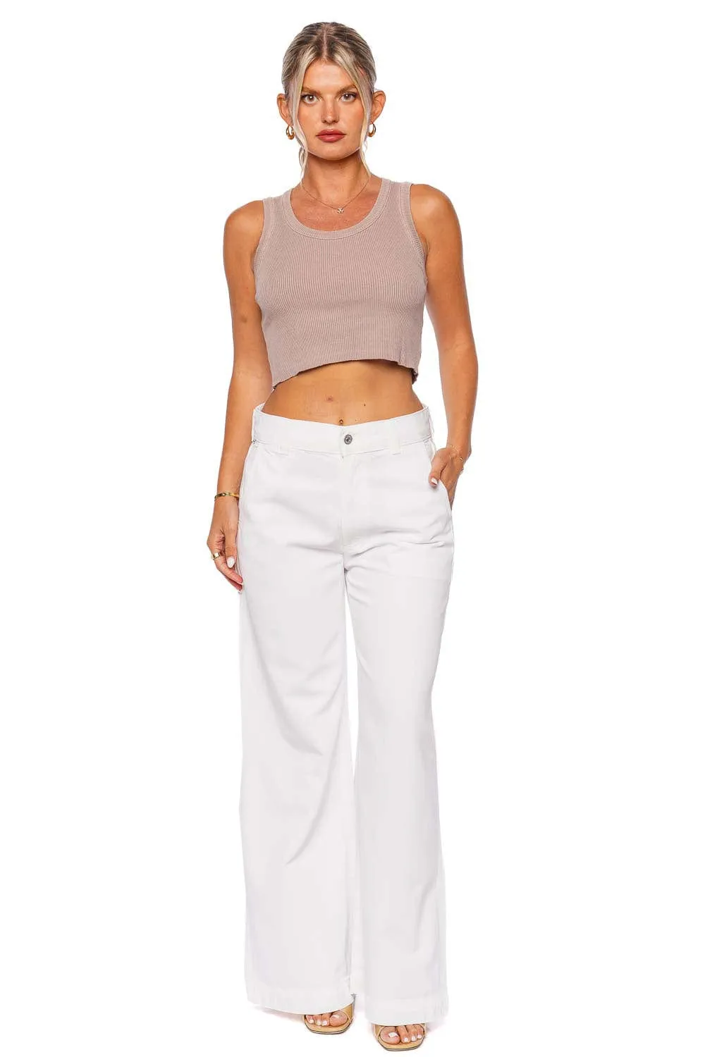 Beverly Seashell Wide Leg Trousers