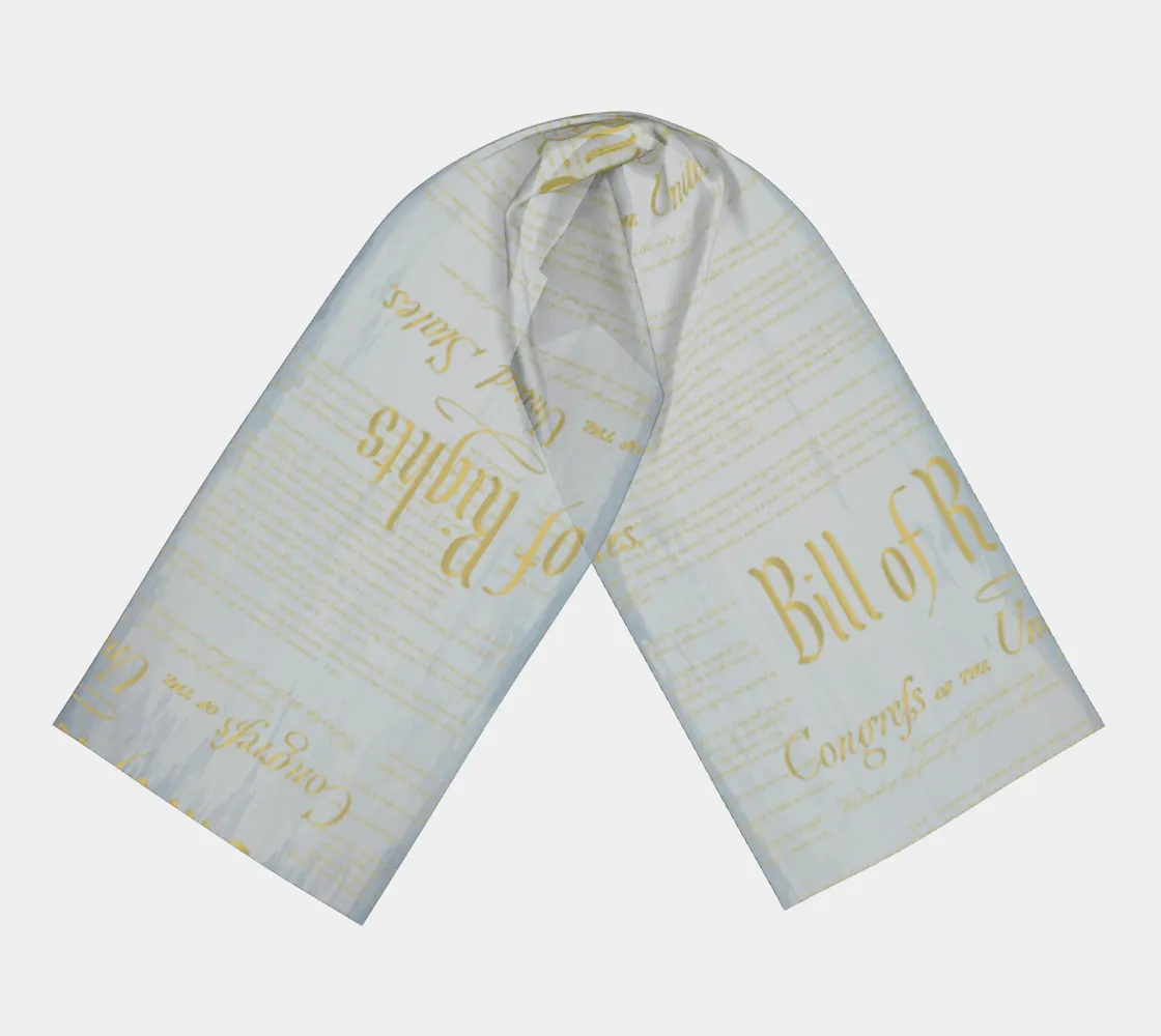 Bill of Rights Long Silk Scarf