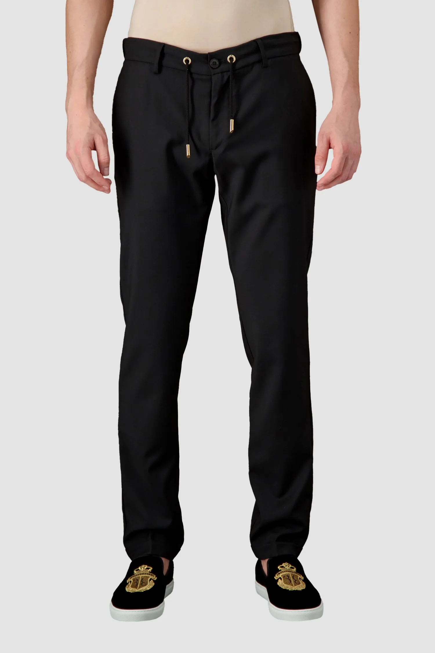 Billionaire Black Long Double B Trousers