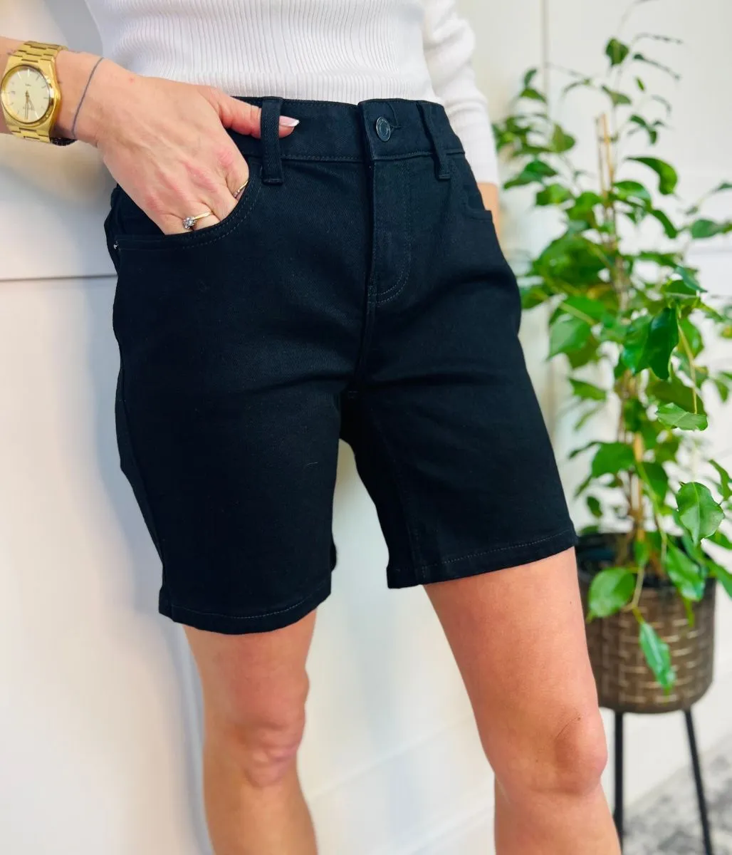 Black Denim Boy Shorts