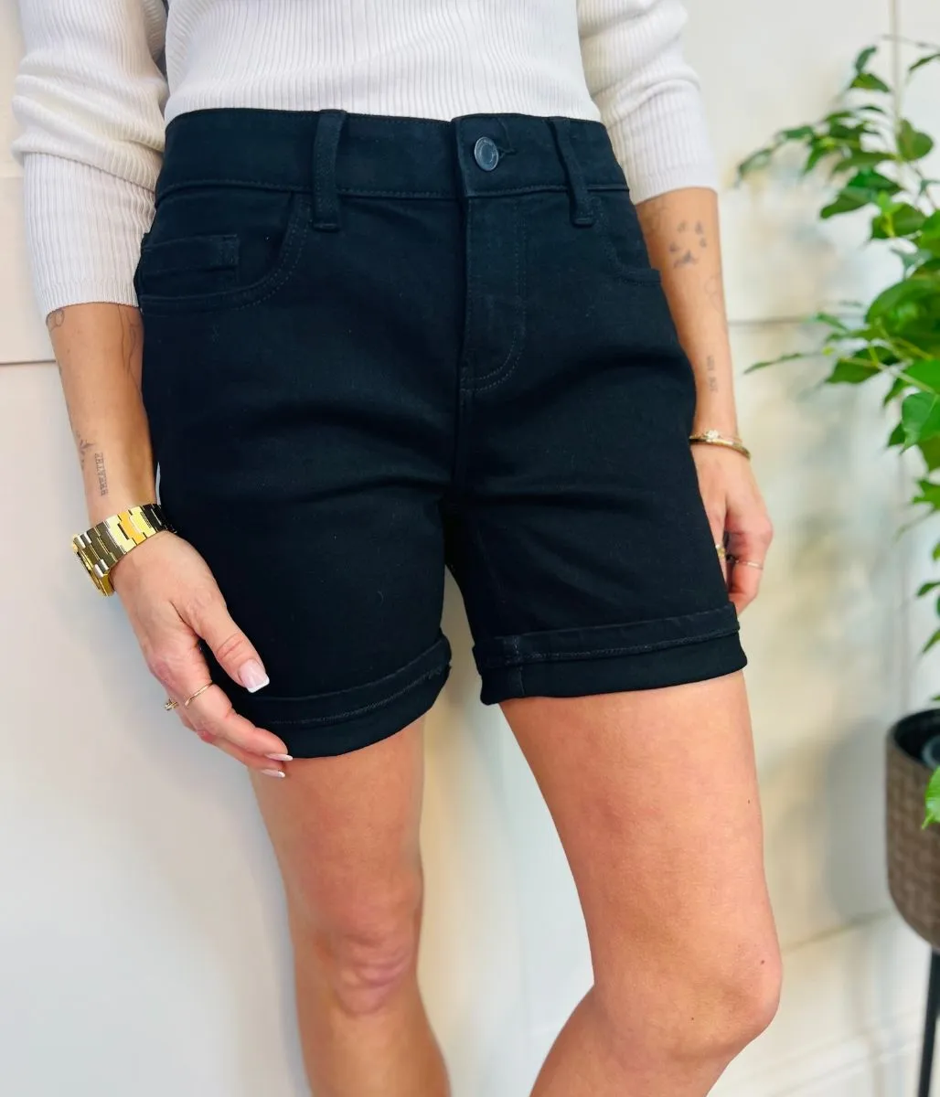 Black Denim Boy Shorts