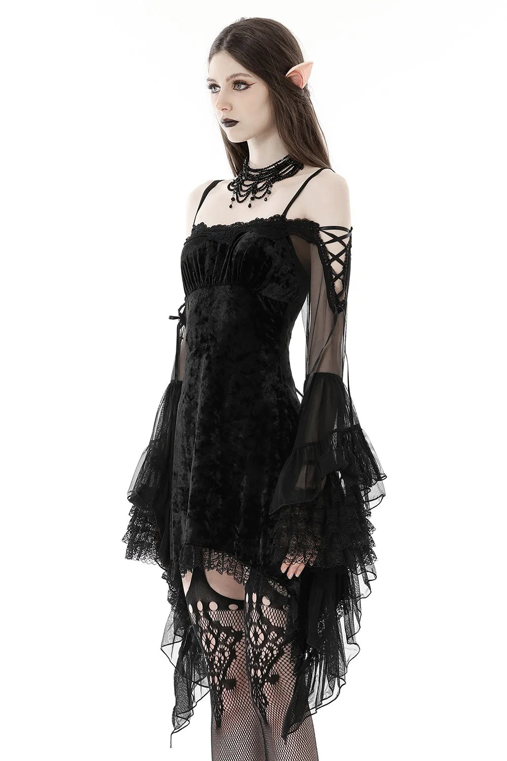 Black Fantasy Velvet Dress