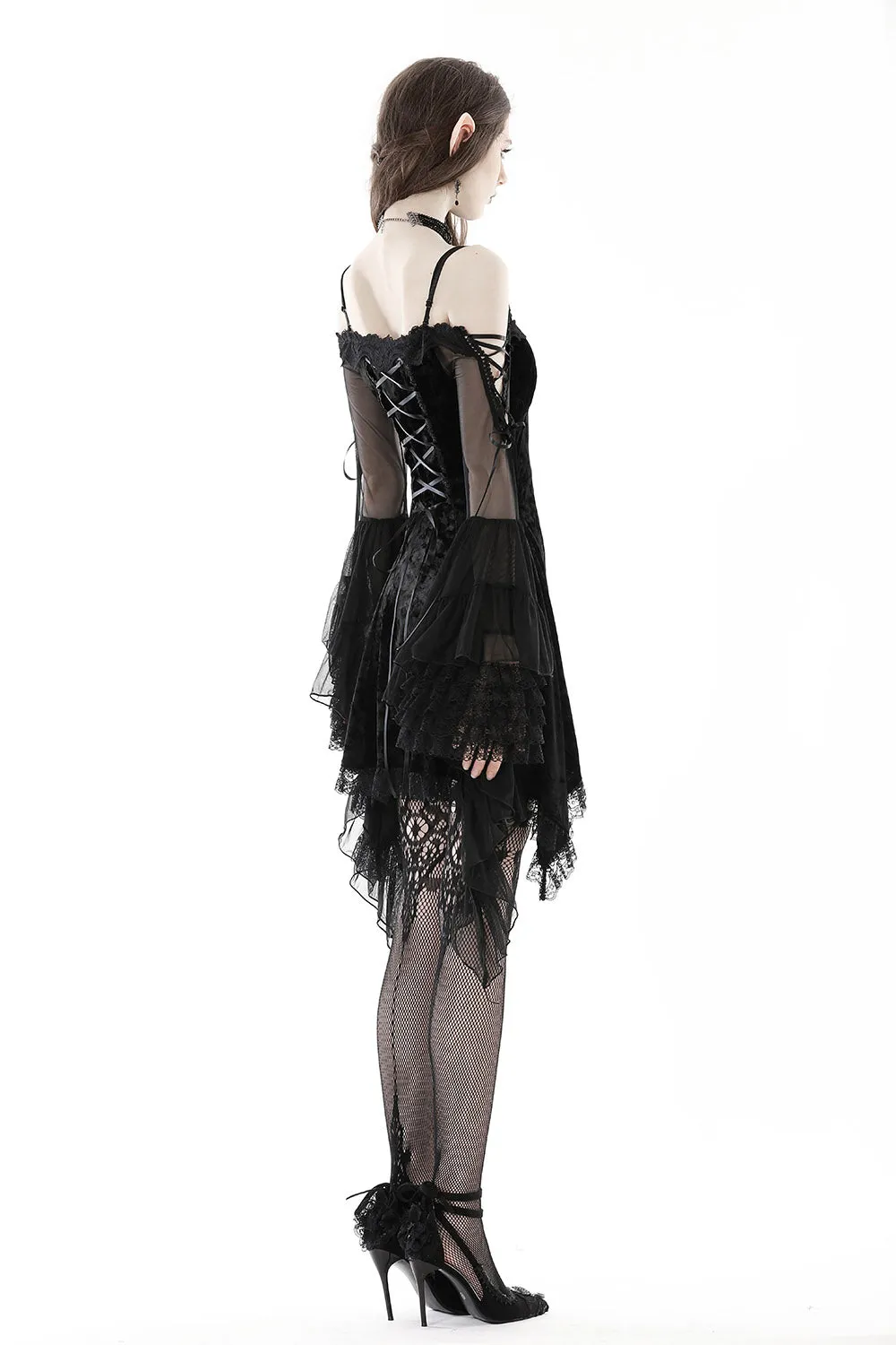 Black Fantasy Velvet Dress