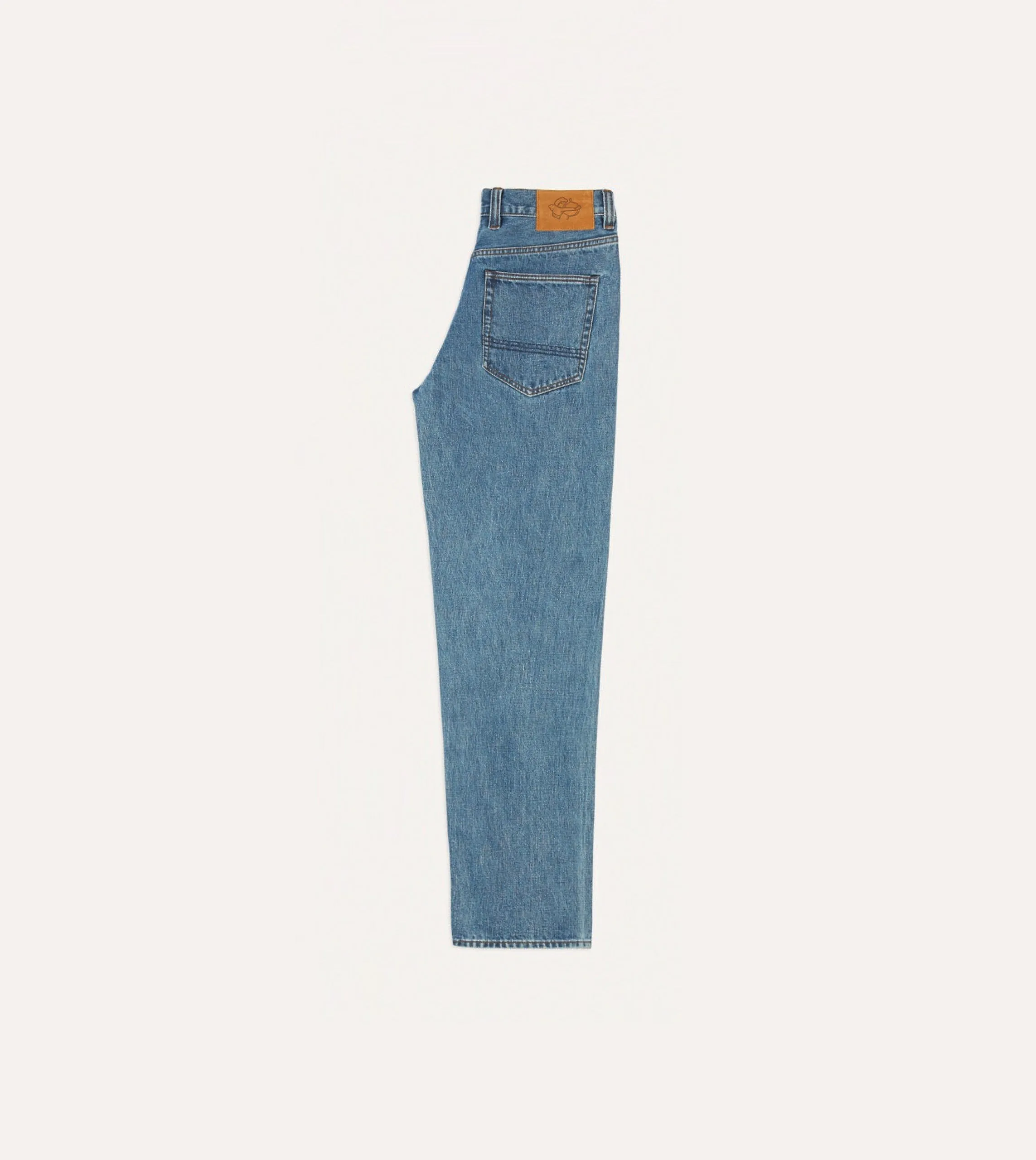 Bleach Wash 14.2oz Japanese Selvedge Denim Five-Pocket Jeans