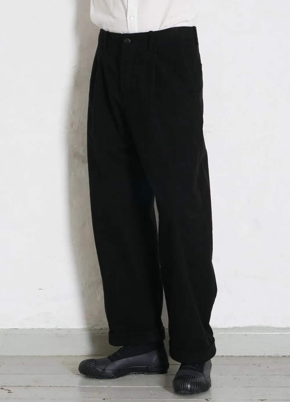 BOBBY | Super Wide Pleated Trousers | Black