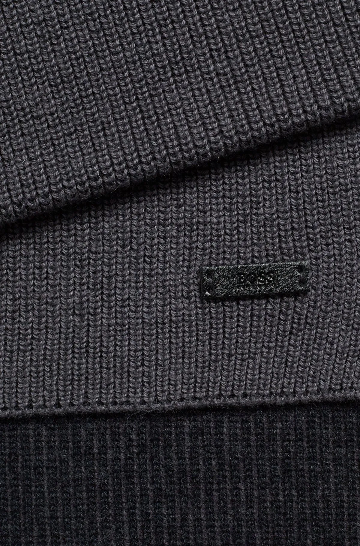 Boss Nebbio Logo Scarf In Grey For Men