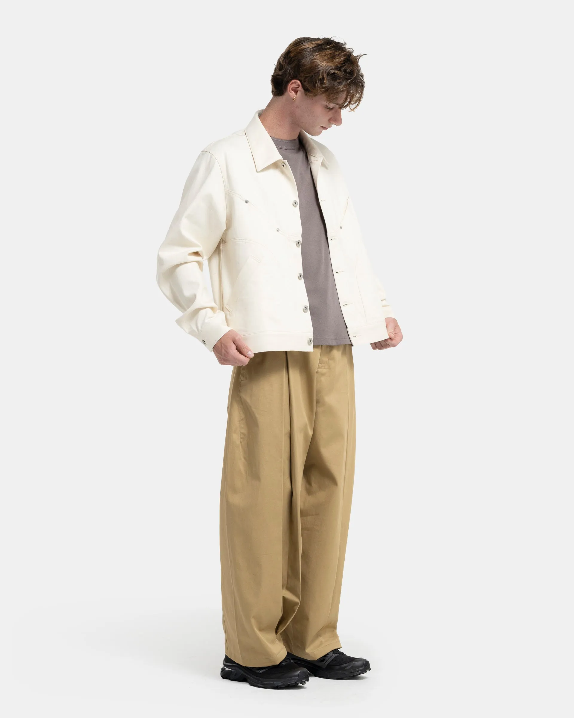 Box Pleat Trouser in Sand