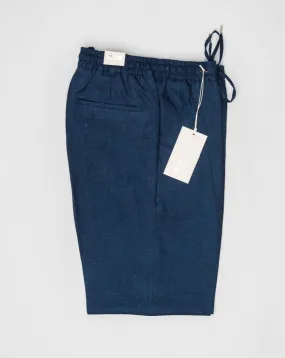 Briglia Linen Drawstring Trousers / Navy