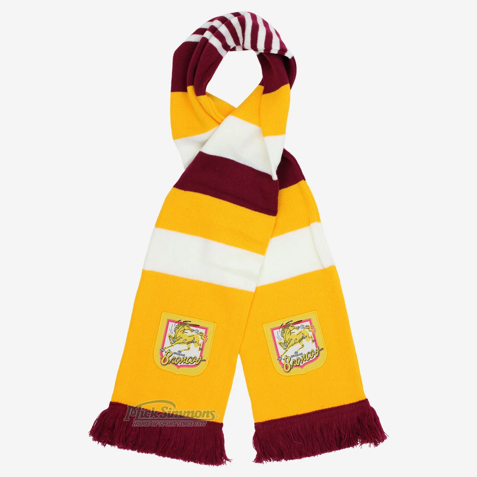 Brisbane Broncos NRL Heritage Retro Bar Scarf Rugby League