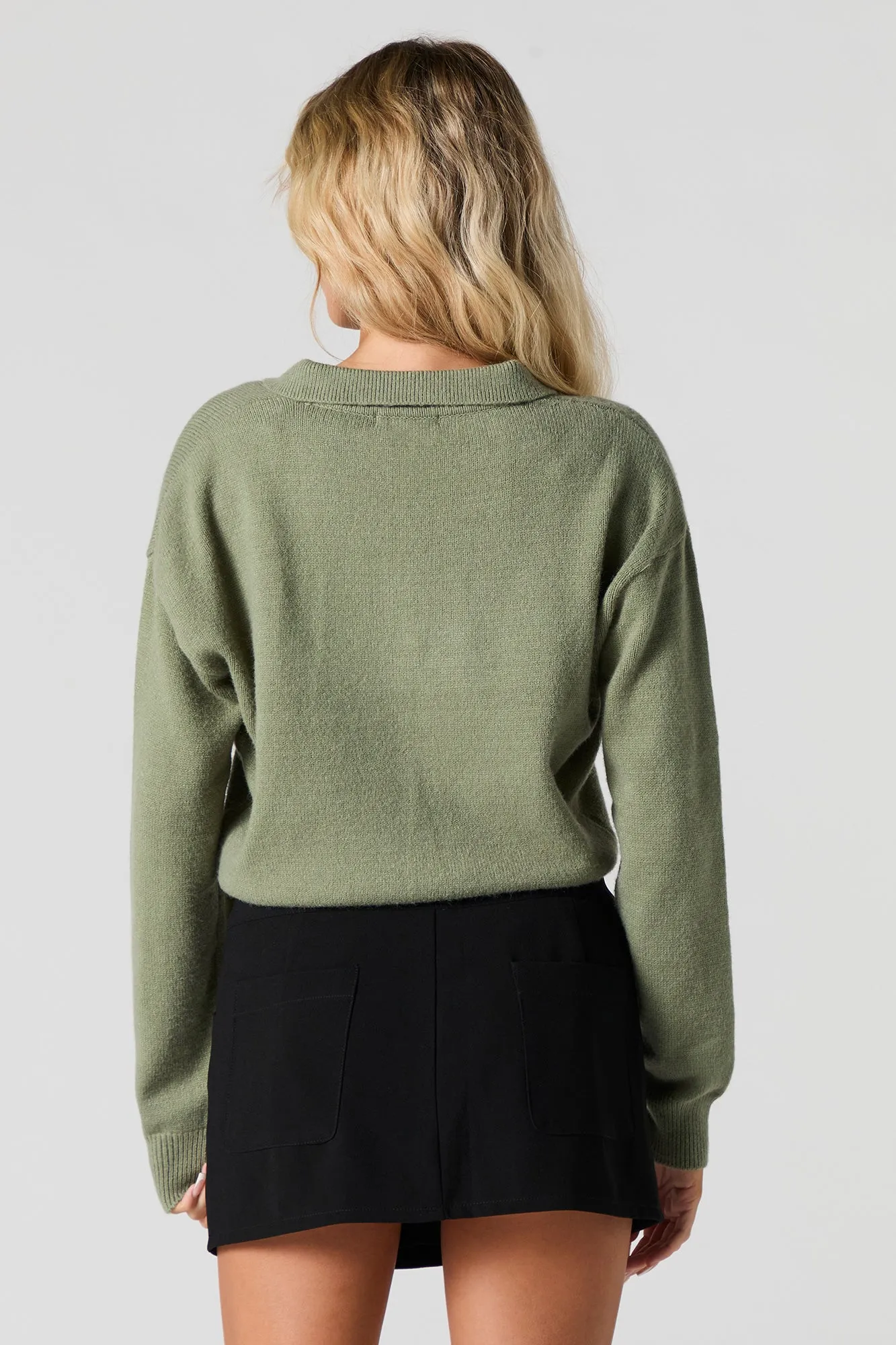 Buttoned Collared Sweater