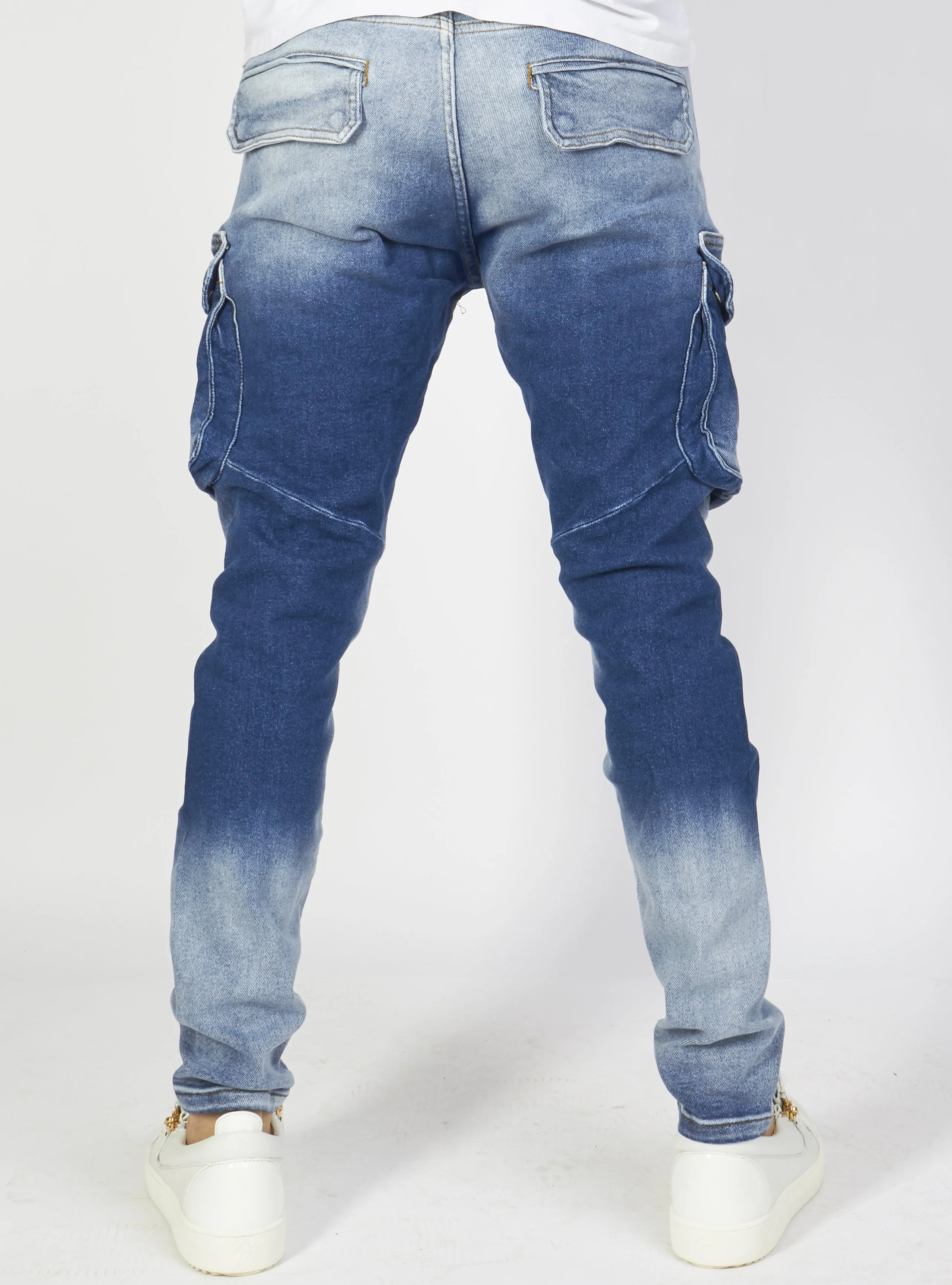 Buyer's Choice Jeans - Cargo - Blue - B4915