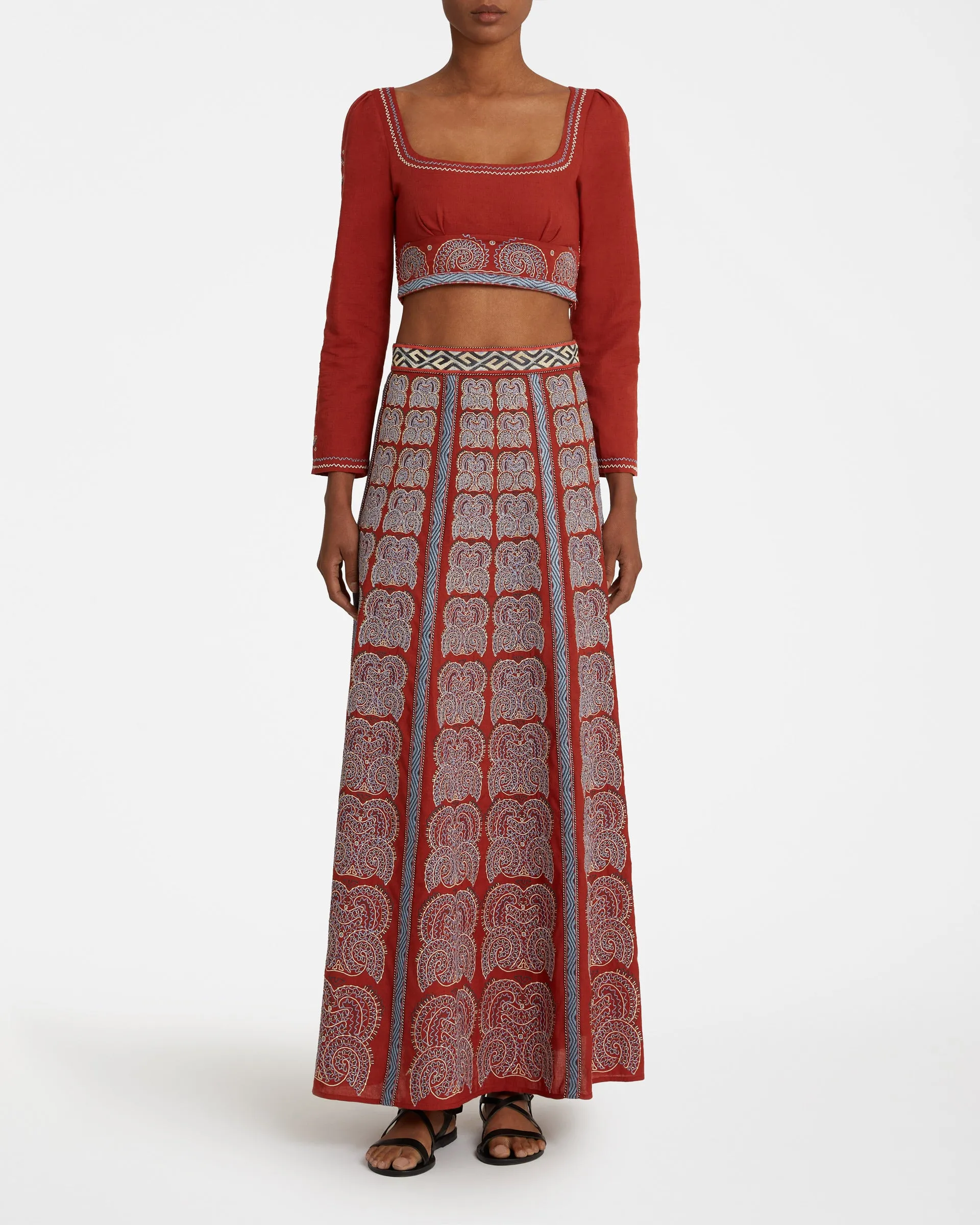 Camille Skirt with Karabuk Embroidery