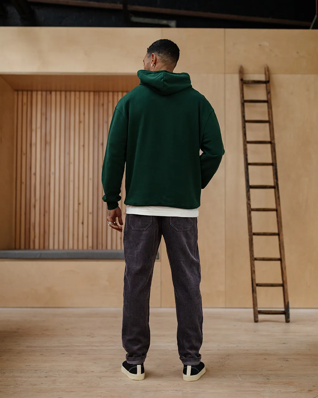 Carver Heavy Workwear Hoodie - Forest Green