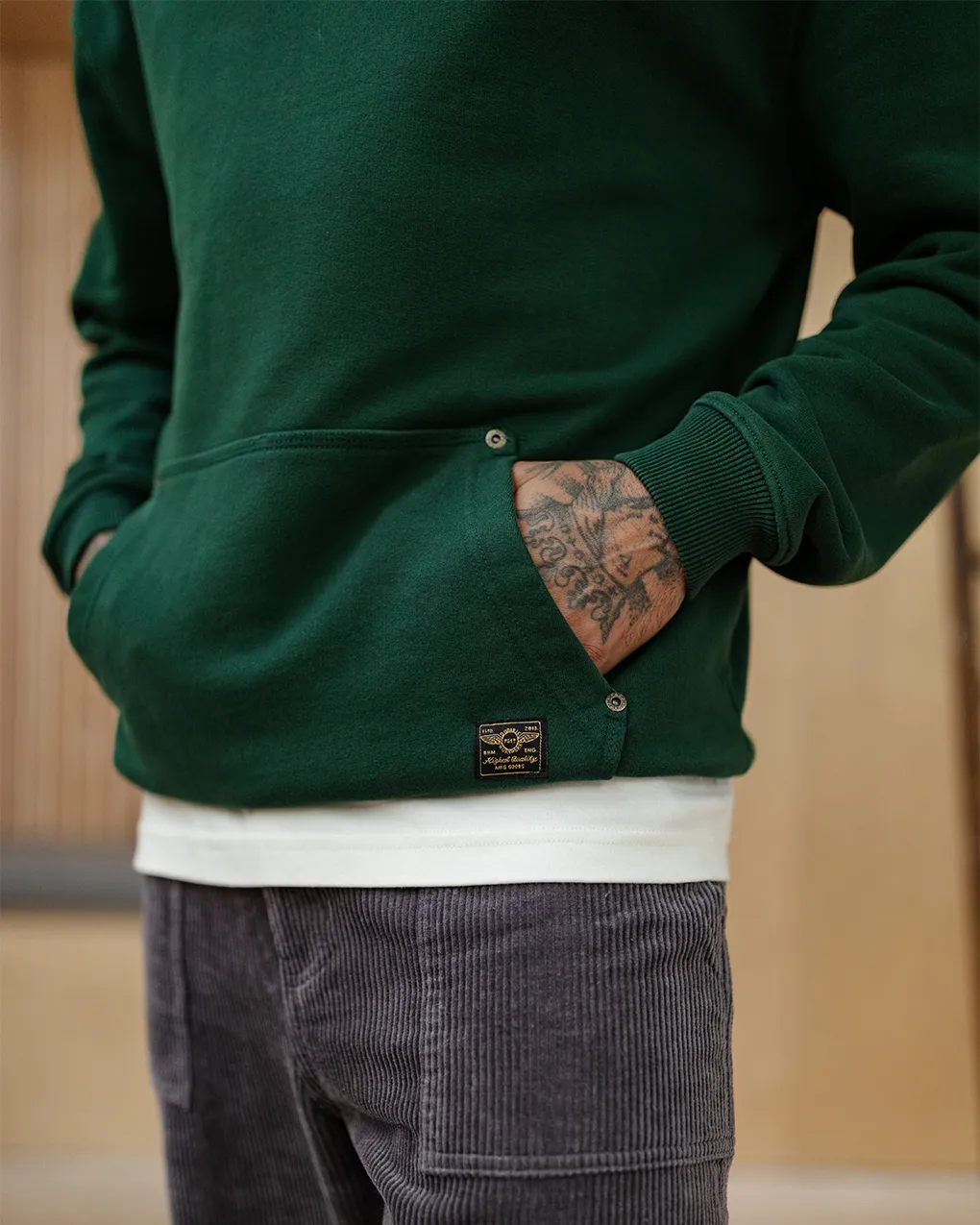 Carver Heavy Workwear Hoodie - Forest Green