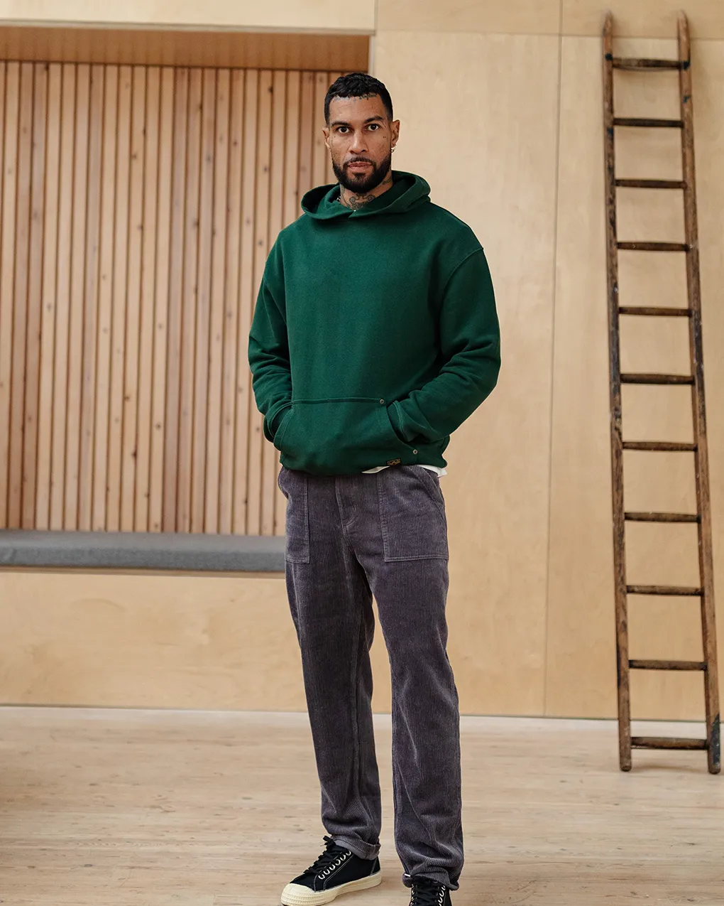 Carver Heavy Workwear Hoodie - Forest Green