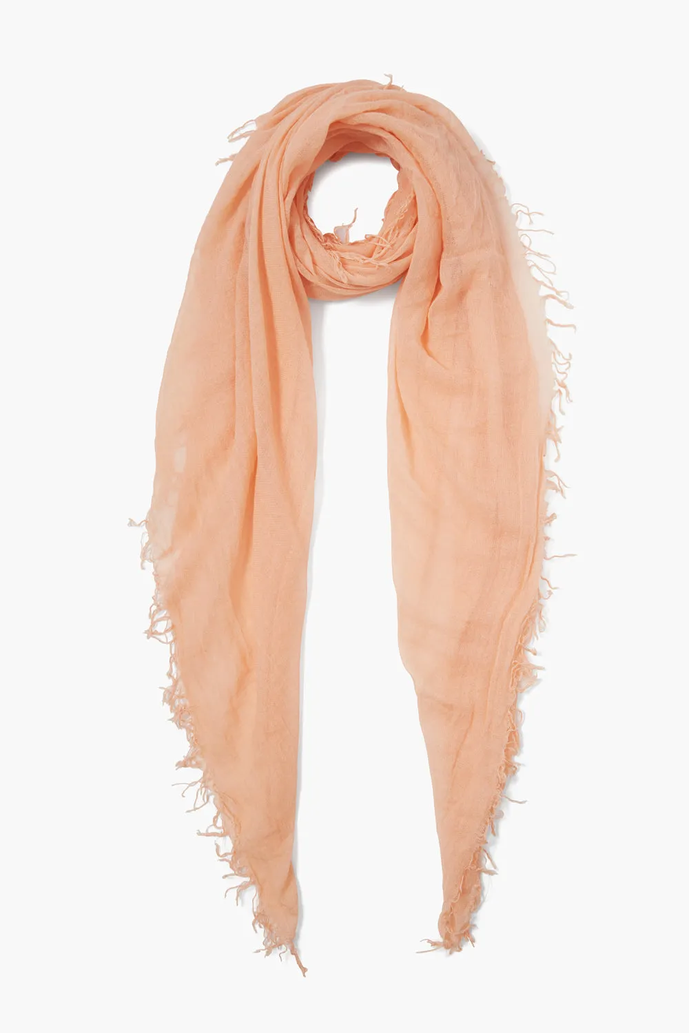 Cashmere and Silk Scarf Peach