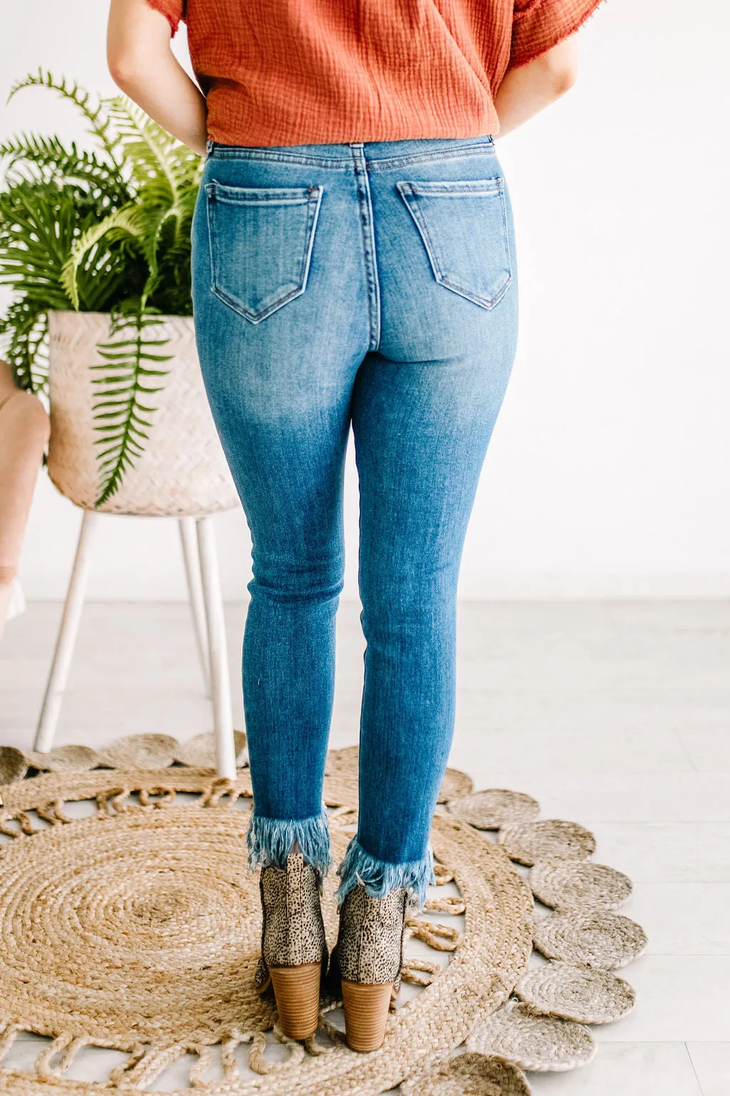 Cello Mid Rise Frayed Hem Crop Skinny Jean | FINAL SALE