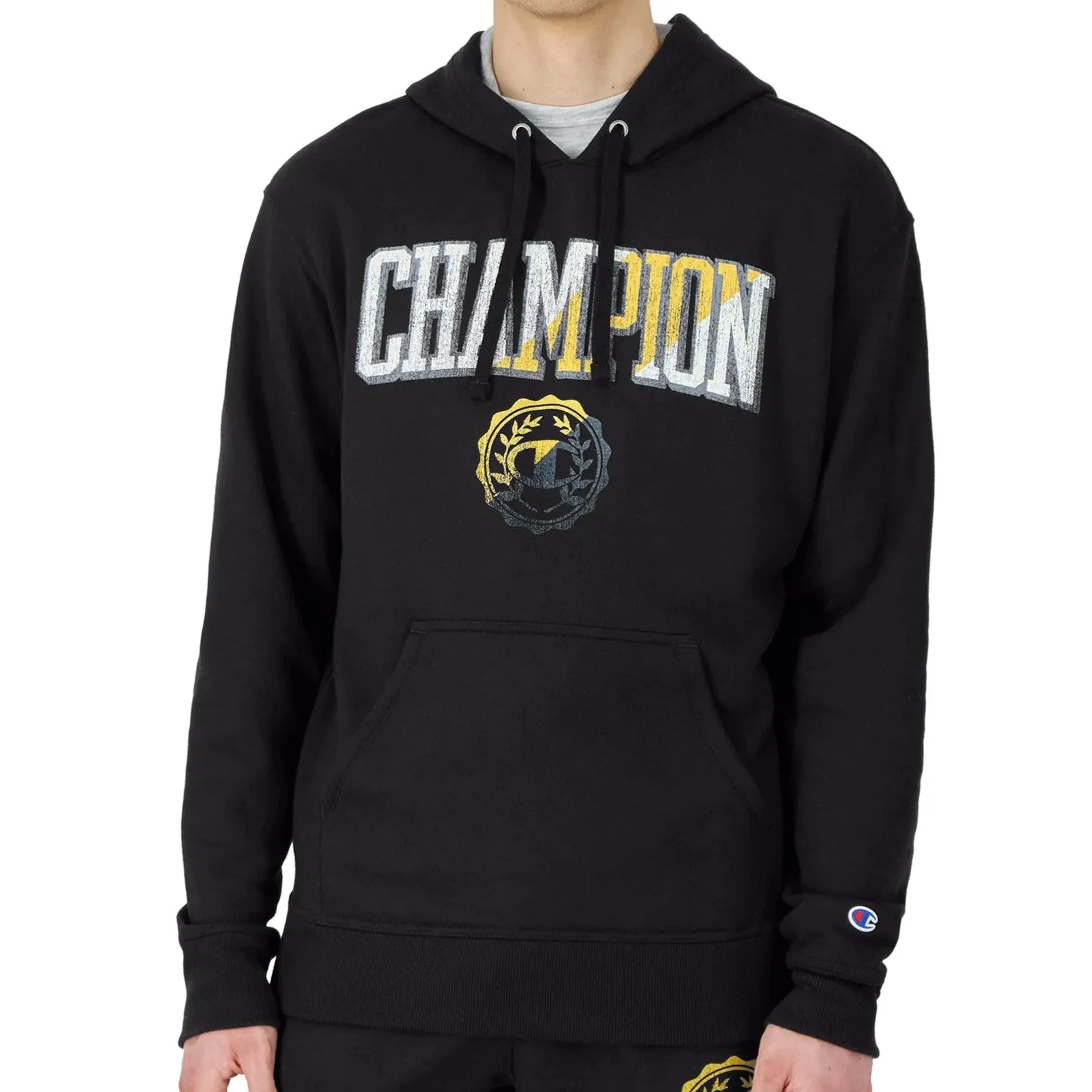 CHAMPION Powerblend Fleece Hoodie Crest Logo