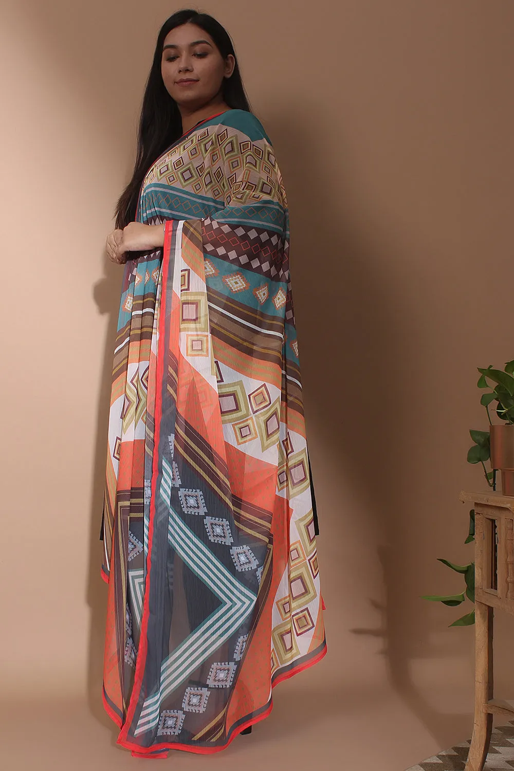 Color Chevron Dupatta