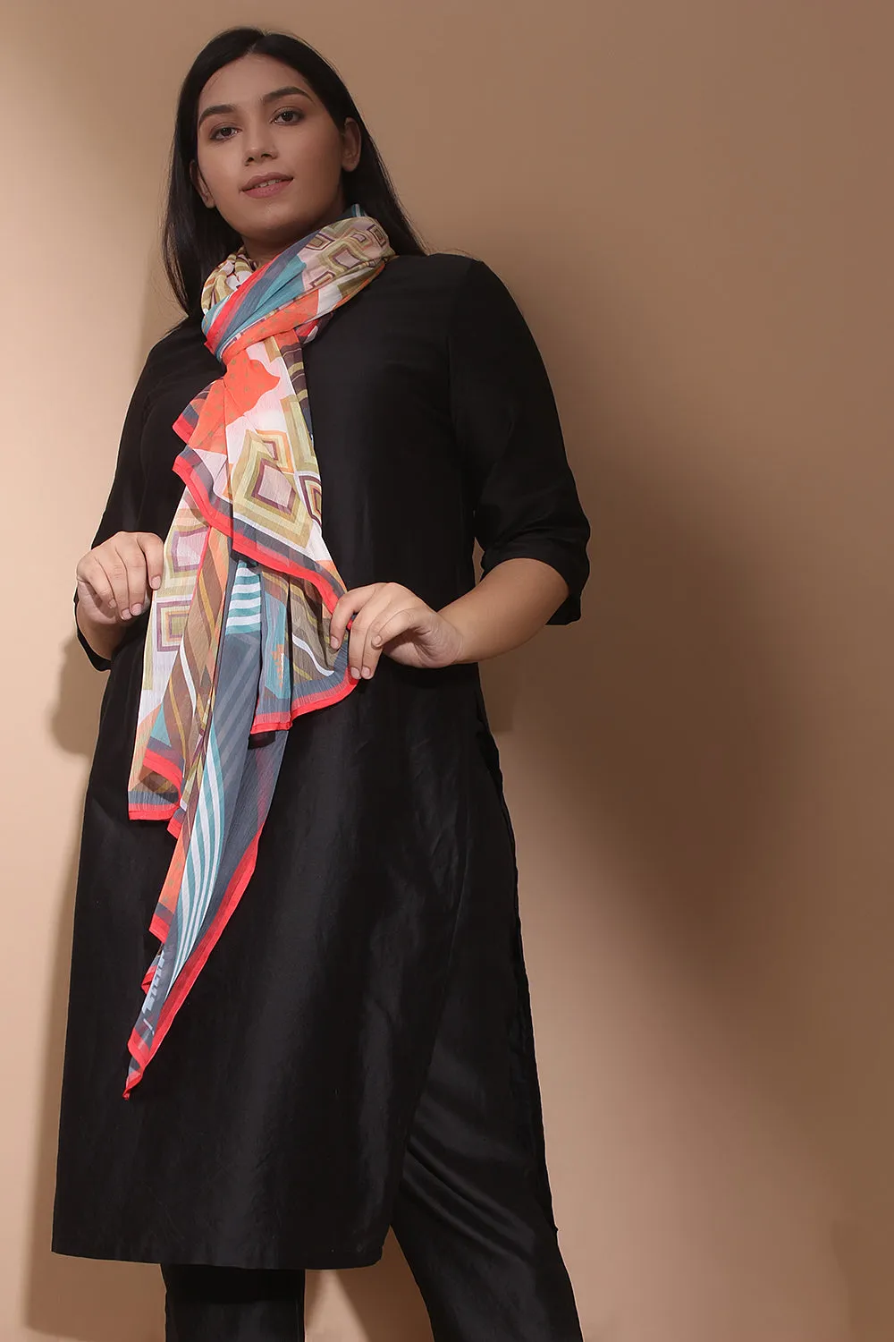 Color Chevron Dupatta