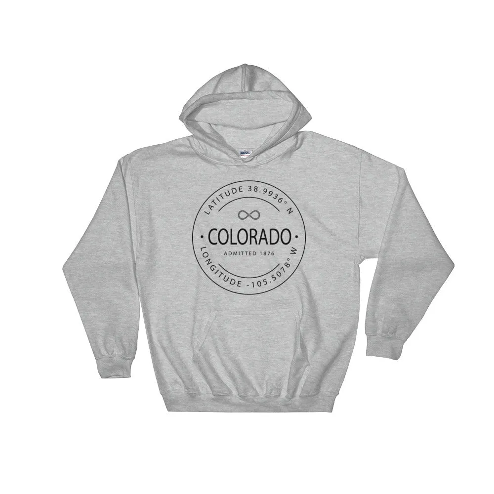 Colorado - Hooded Sweatshirt - Latitude & Longitude