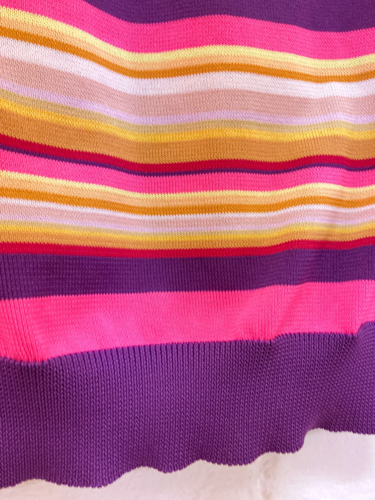 Comme des Garcons 1999 multicolour horizontal striped poly v neck sweater