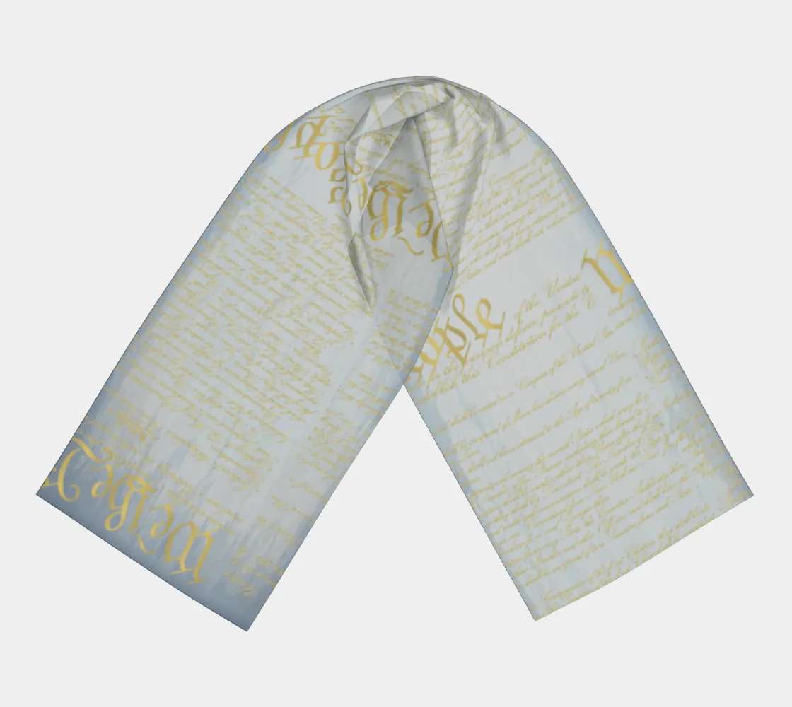 Constitution long silk scarf