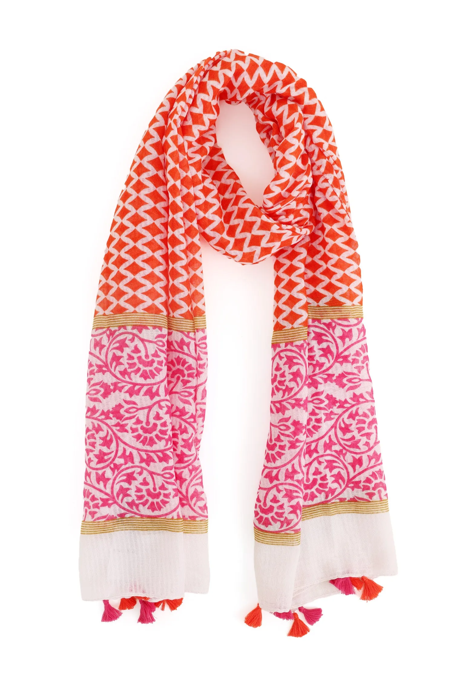 COTTON BREEZE SCARF-ORANGE