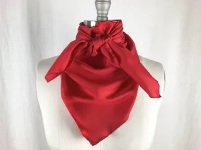 CR Bright Red Silk Scarf