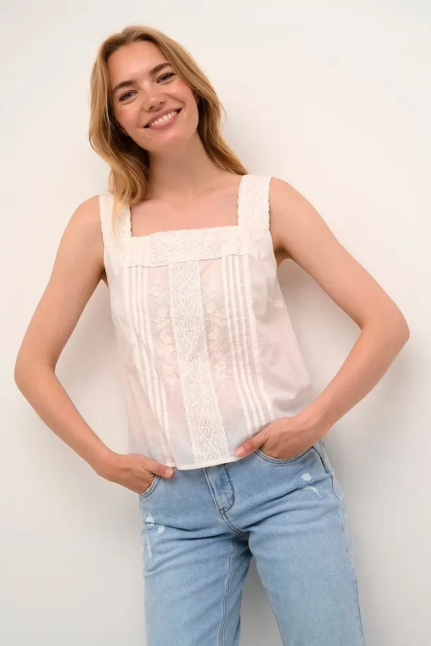 Cream Juliet Top | Eggnog