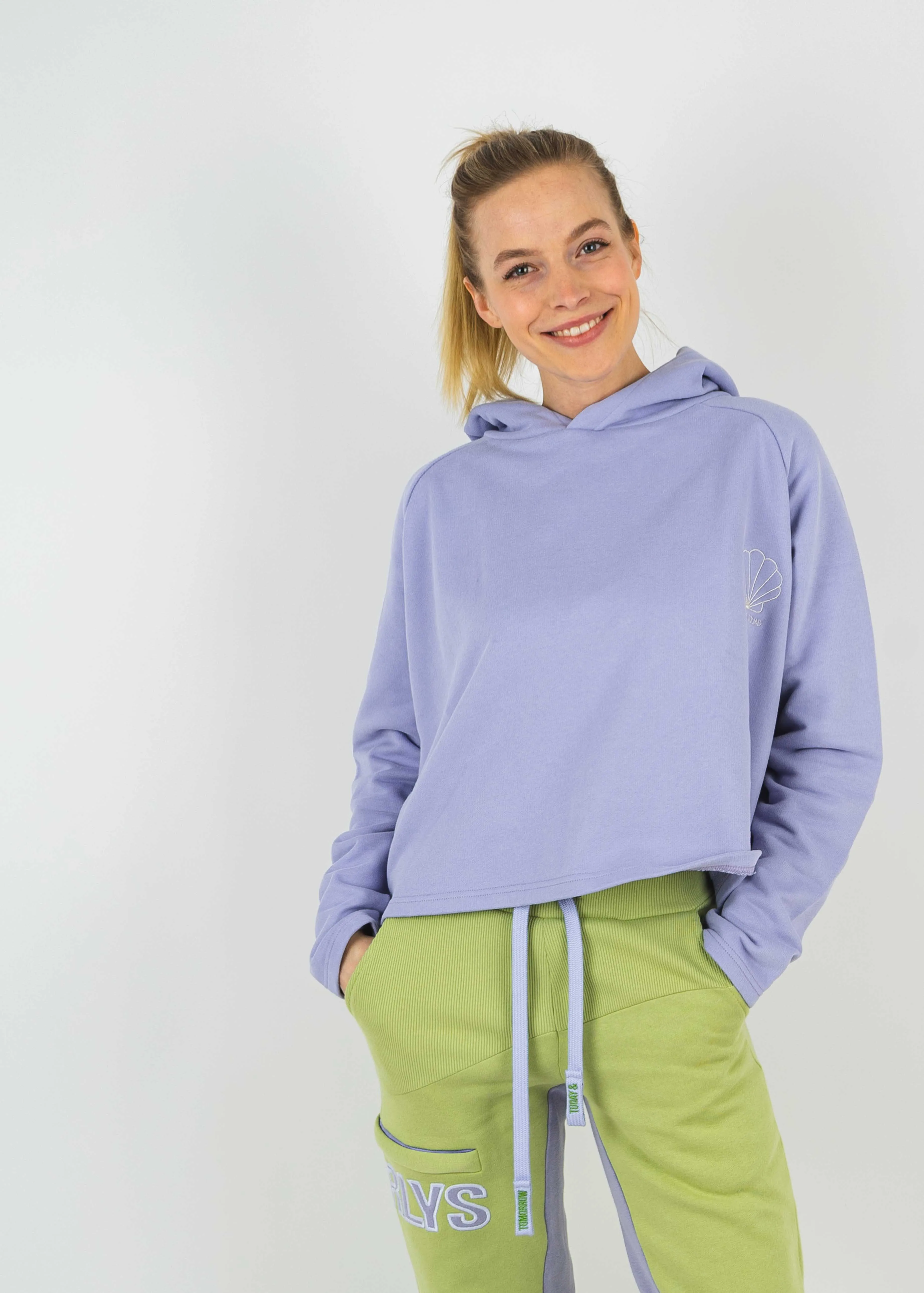 Cropped-Hoodie CONCHA PersianViolet