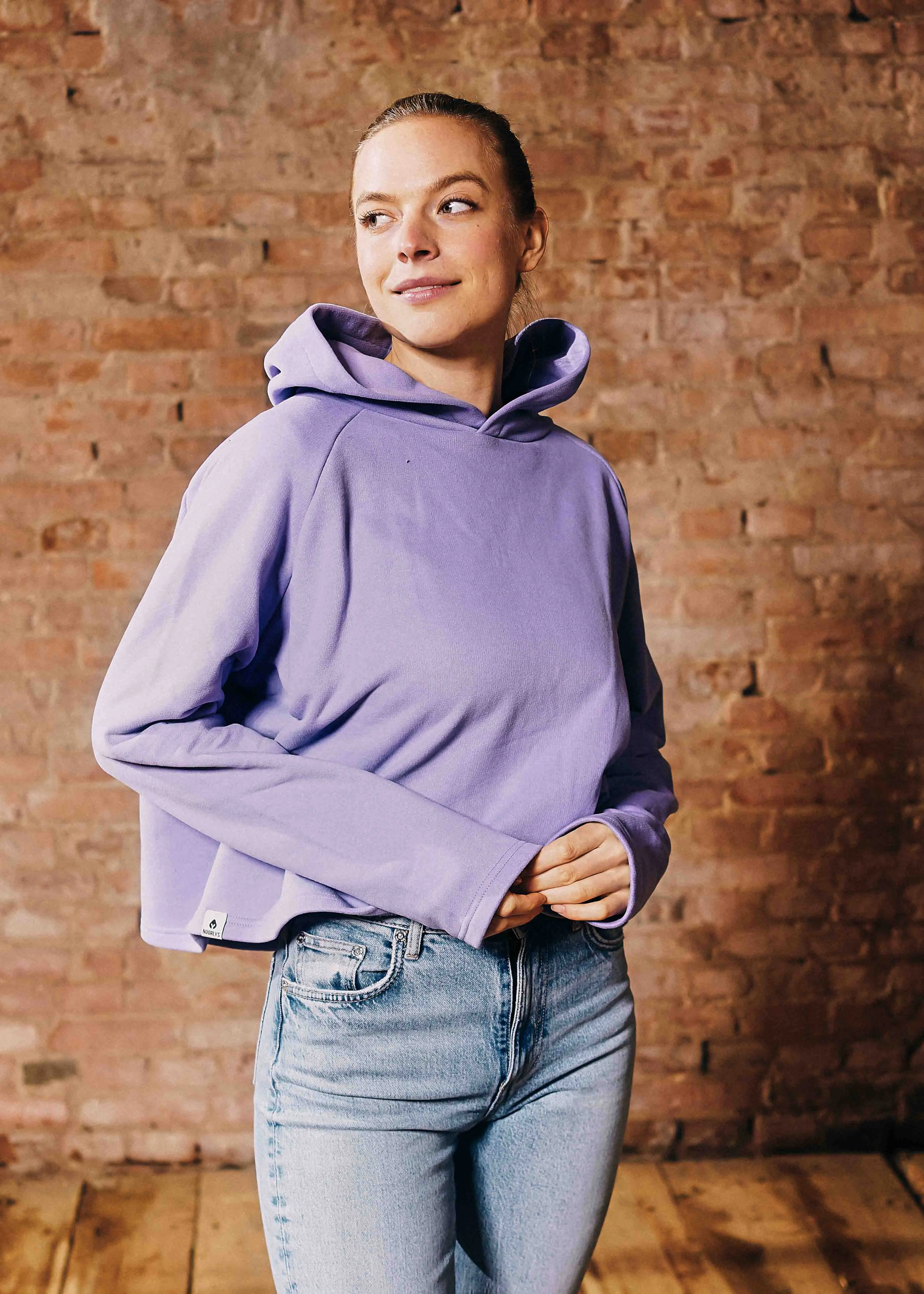 Cropped-Hoodie CONCHA PersianViolet